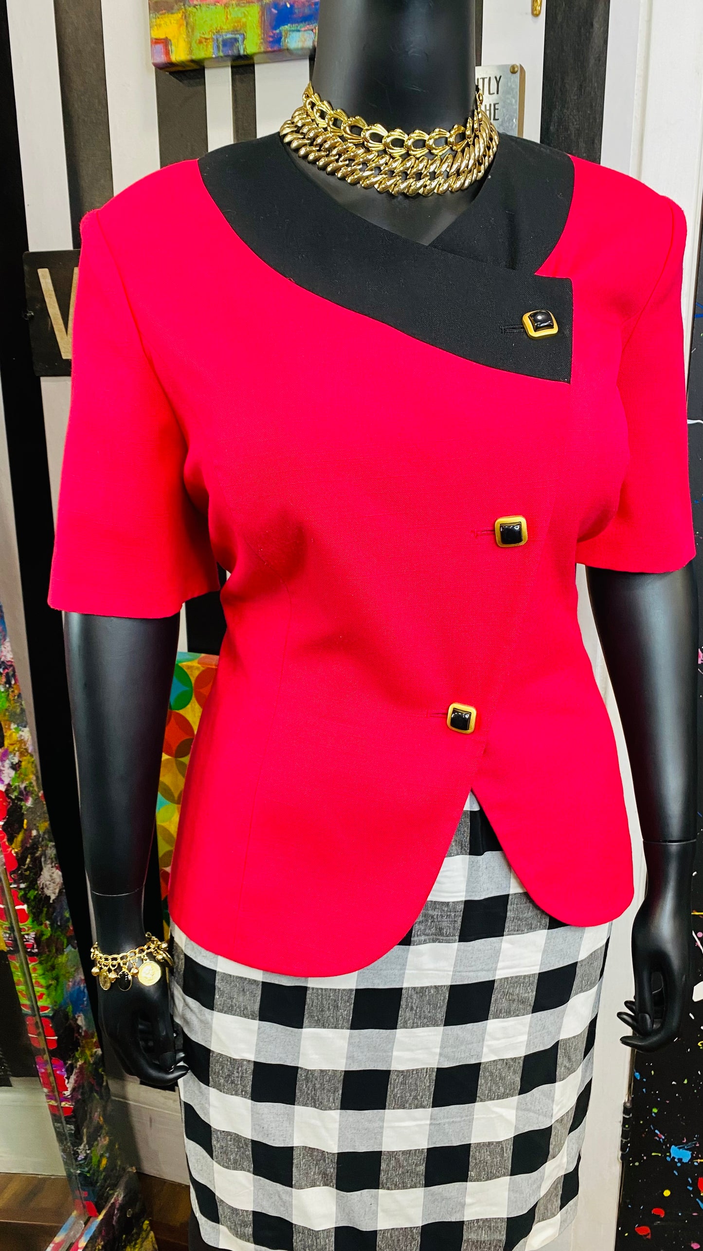 Vintage Fuchsia Kasper Blazer Blouse (18W)