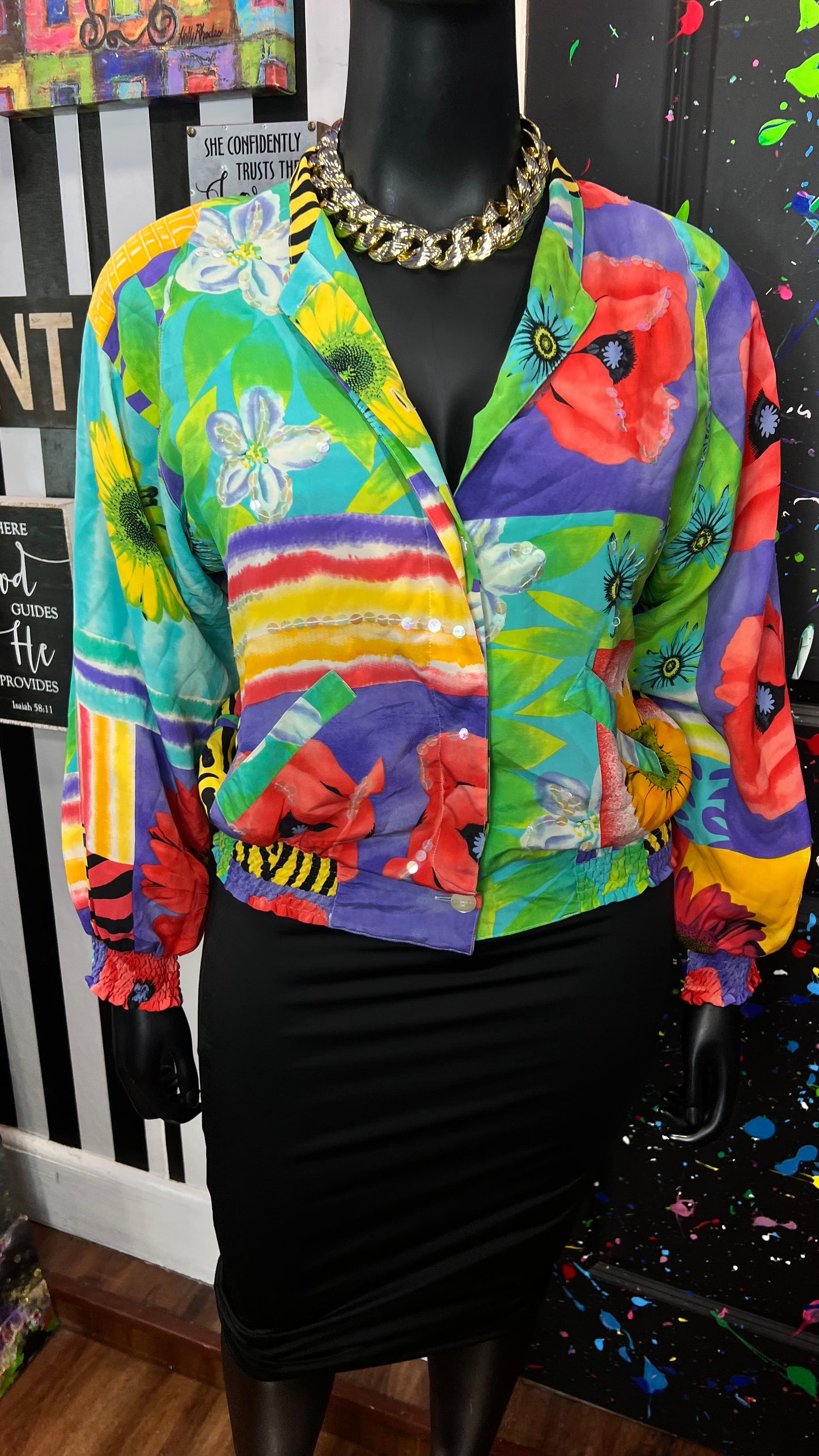 Vintage 100% Silk Diane Gilman Jacket (20/22)