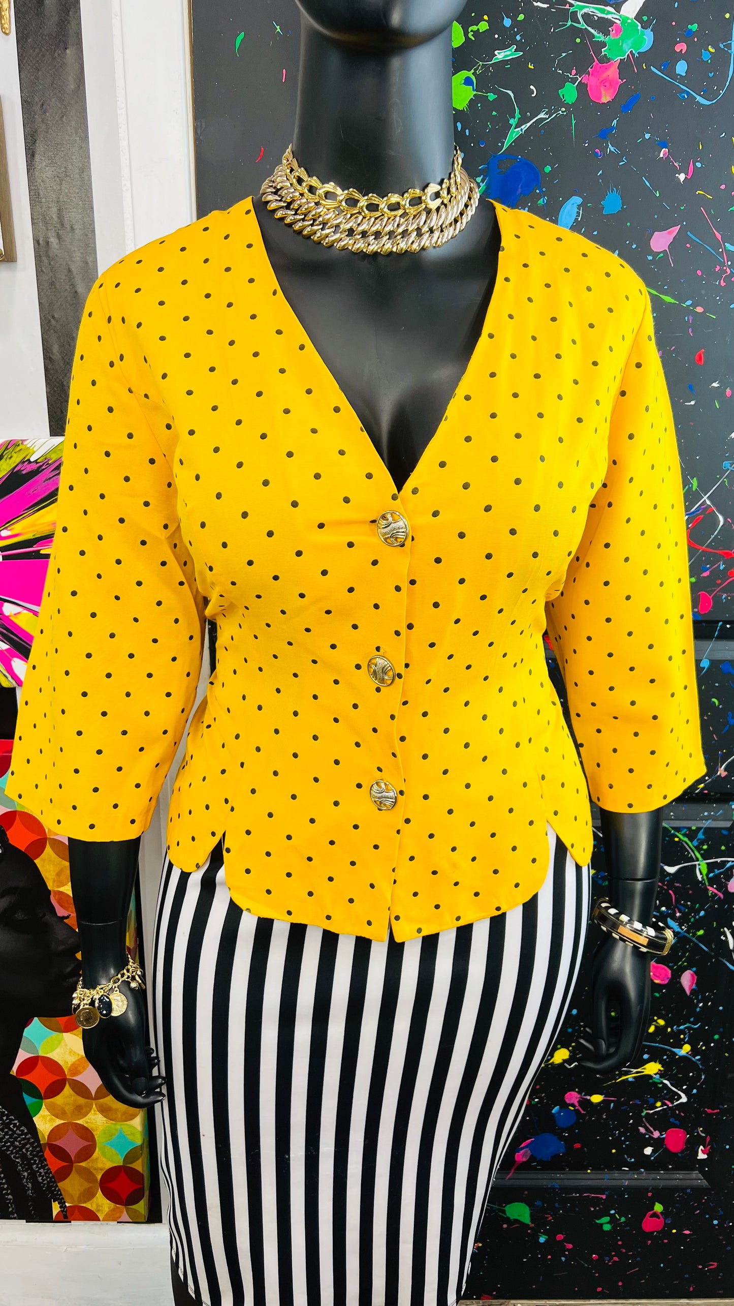 Vintage Polka Dot Blouse (20WP)