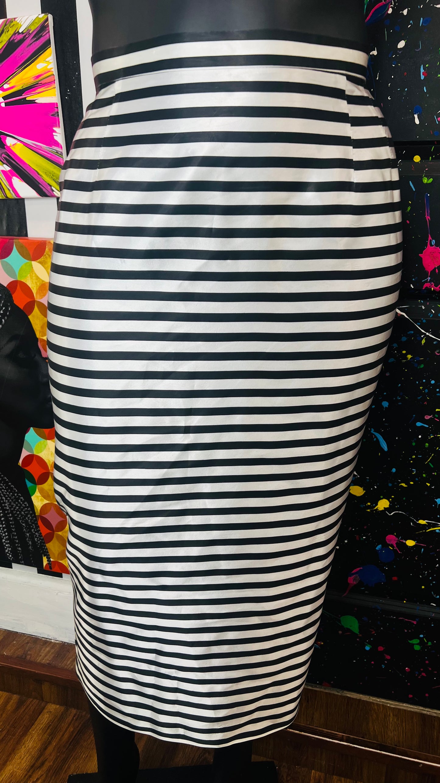 Vintage Striped Pencil Skirt (24)