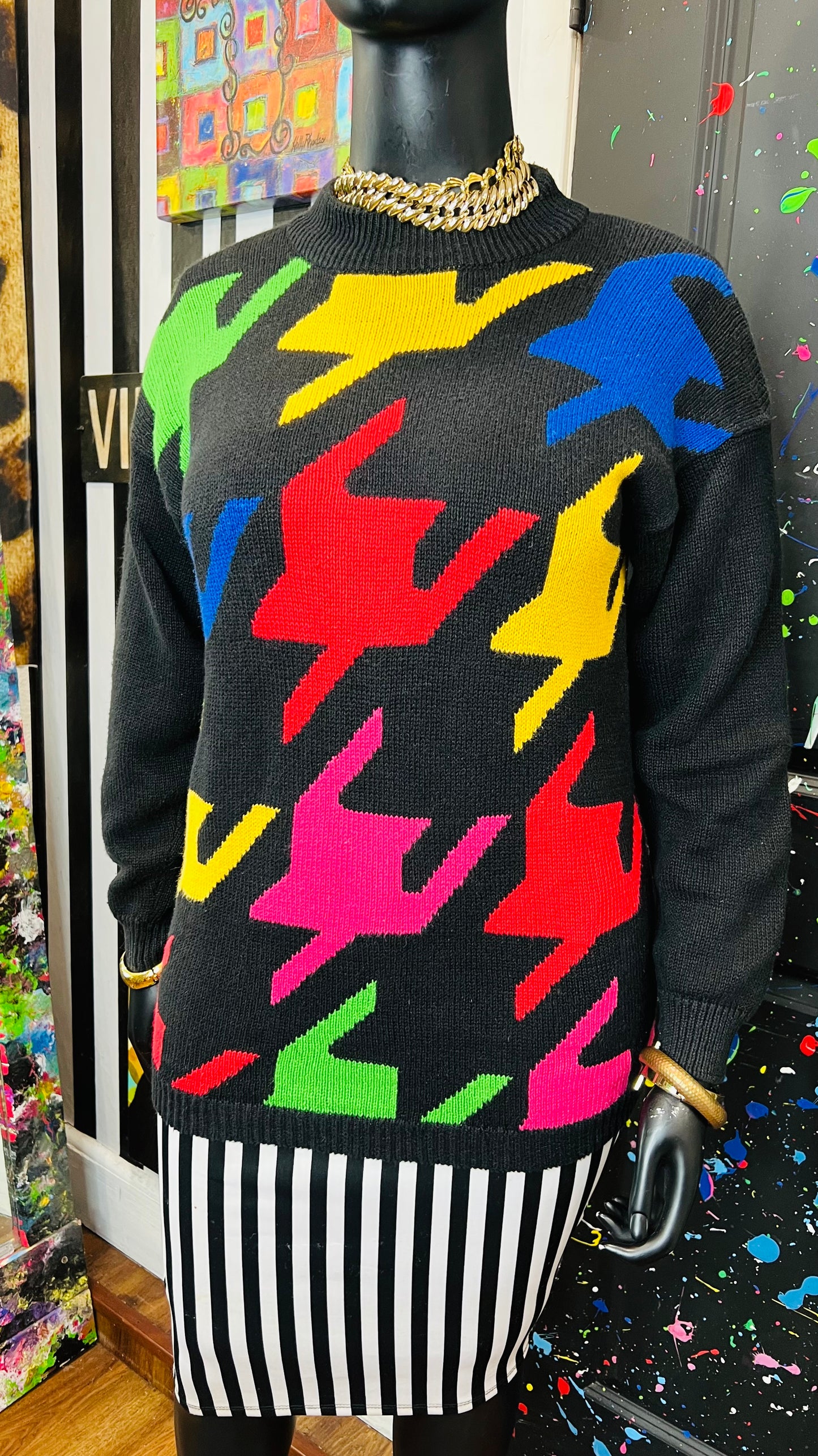 Vintage Coloblock 90’s Sweater (16)