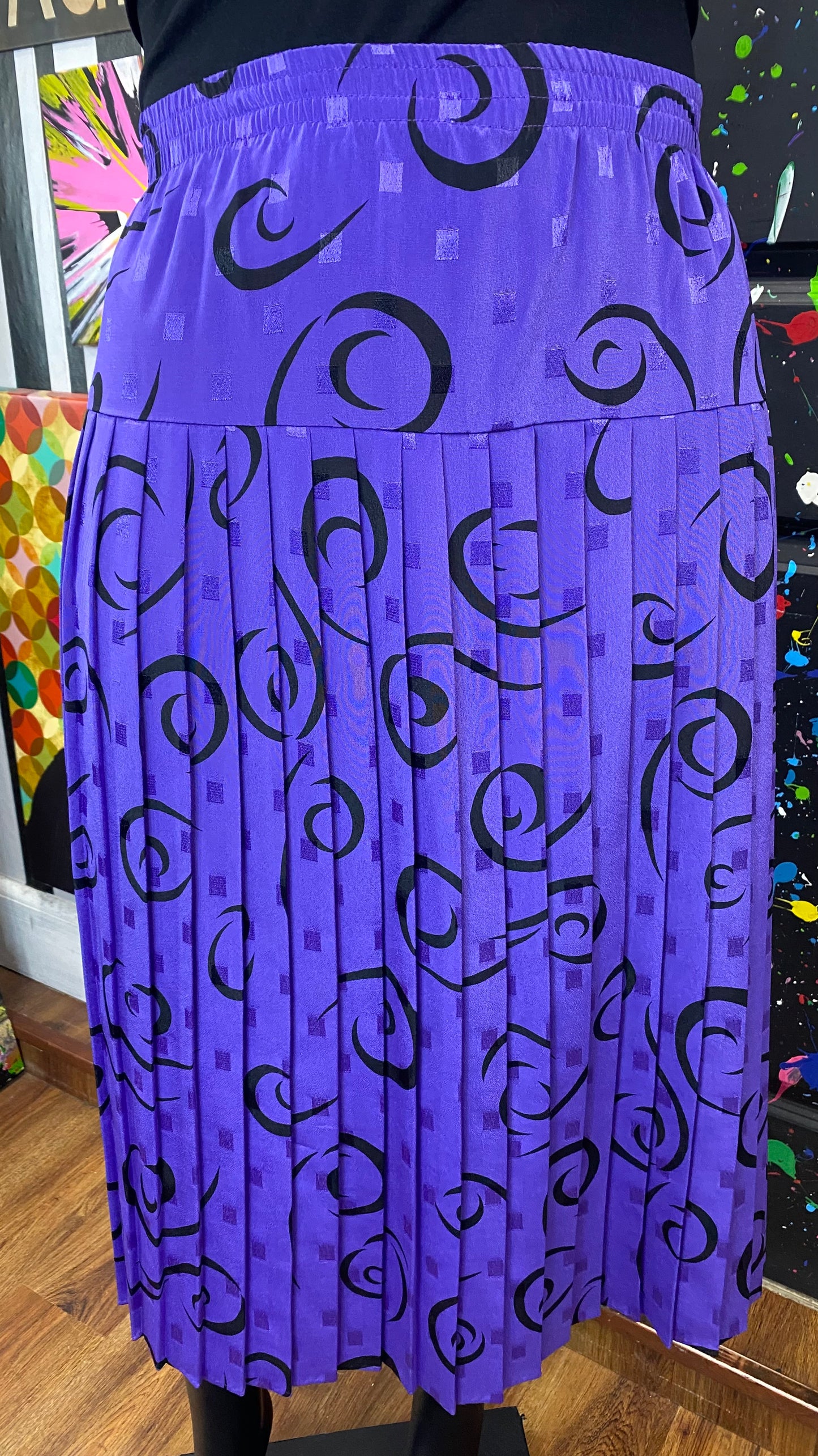 Vintage Purple & Black 80’s Skirt (24)