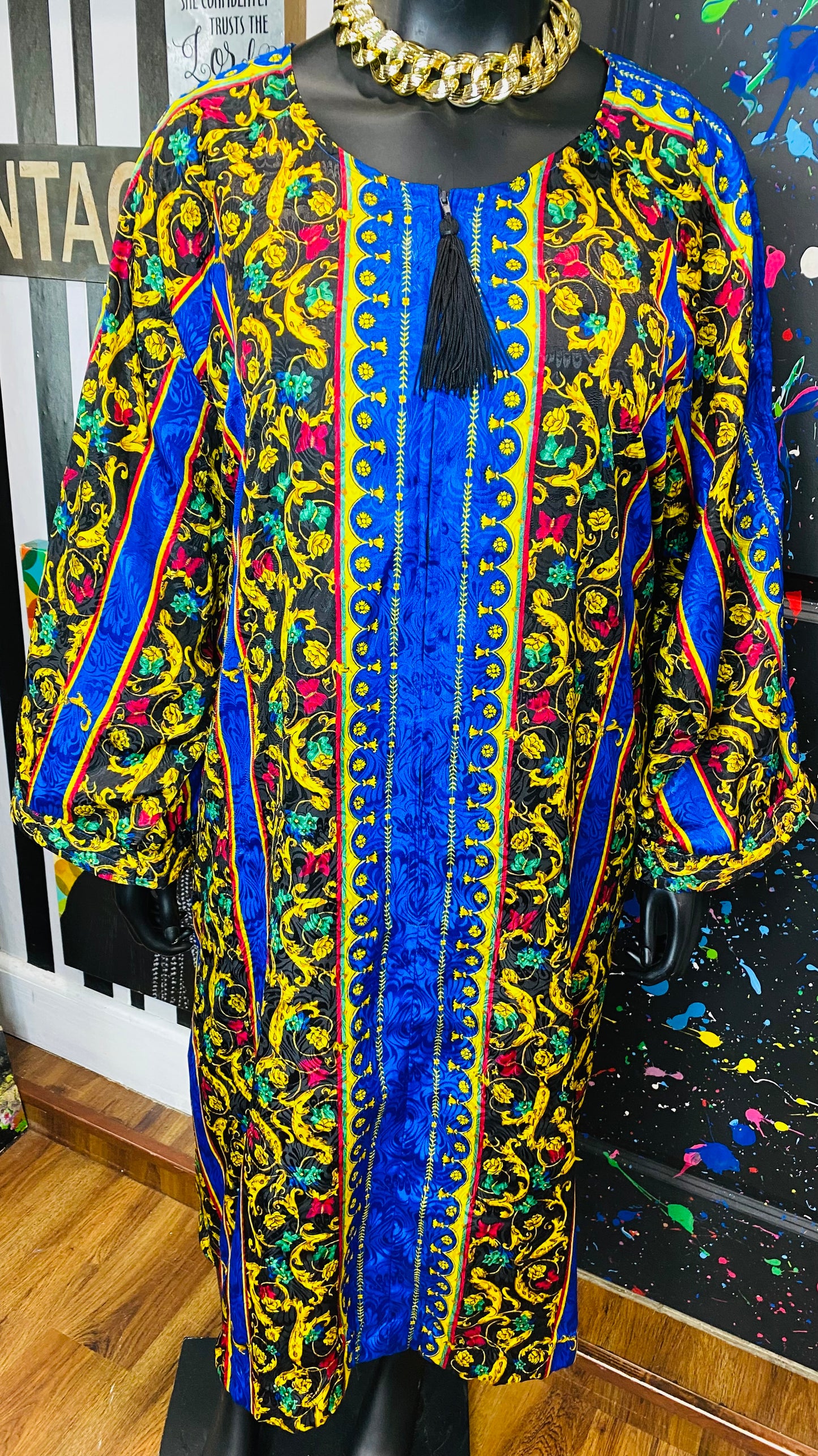 Vintage Tassle Zipper Gown (OS)