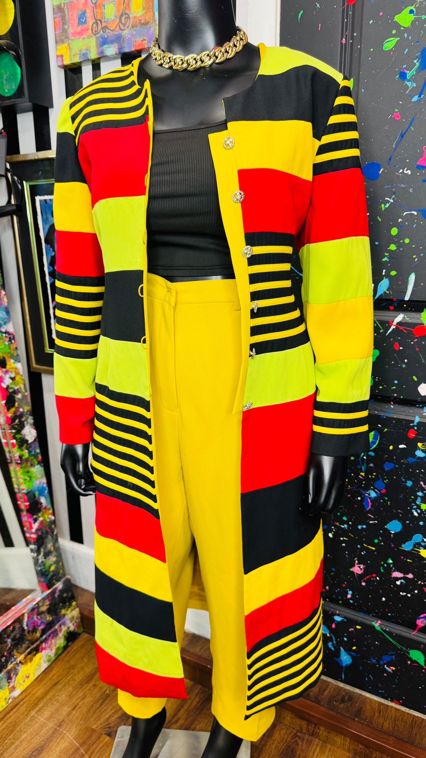 Vintage 3 Piece Pants, Duster & Skirt Set (18)