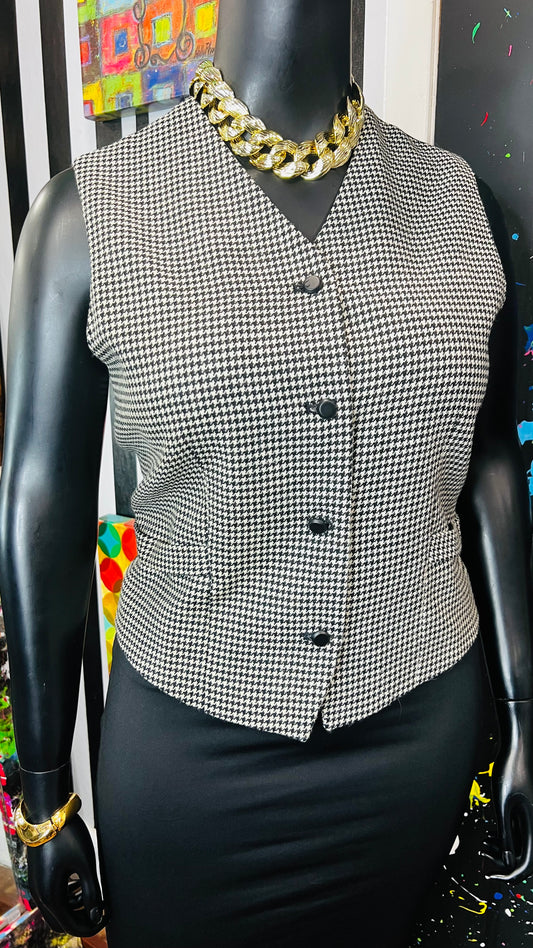 Vintage Houndstooth Vest (16)