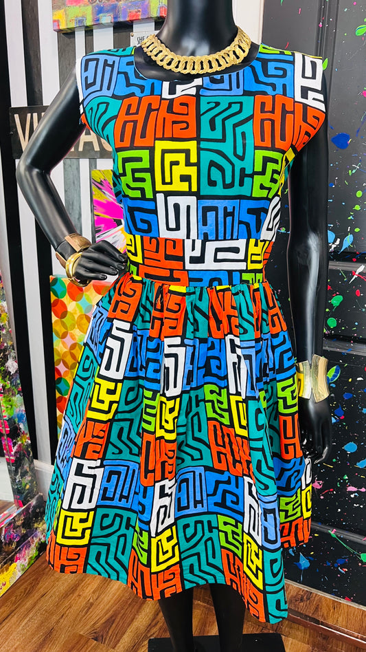 African Cotton Dress Handmade (12)