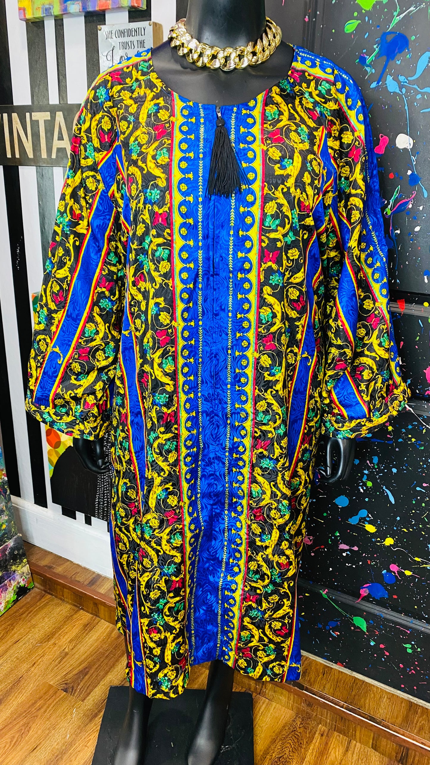 Vintage Tassle Zipper Gown (OS)