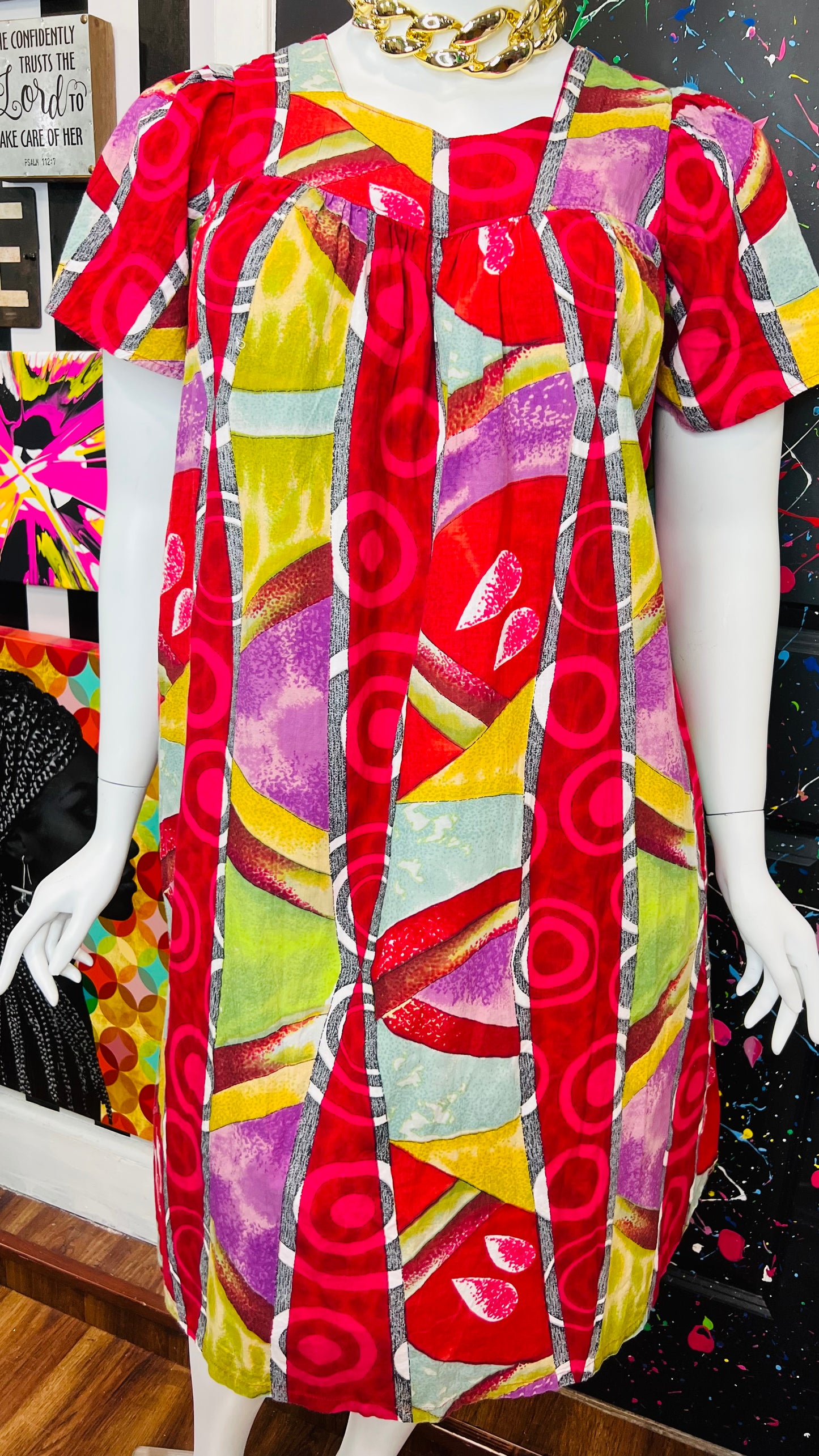 Vintage 100% Cotton House Dress (14)
