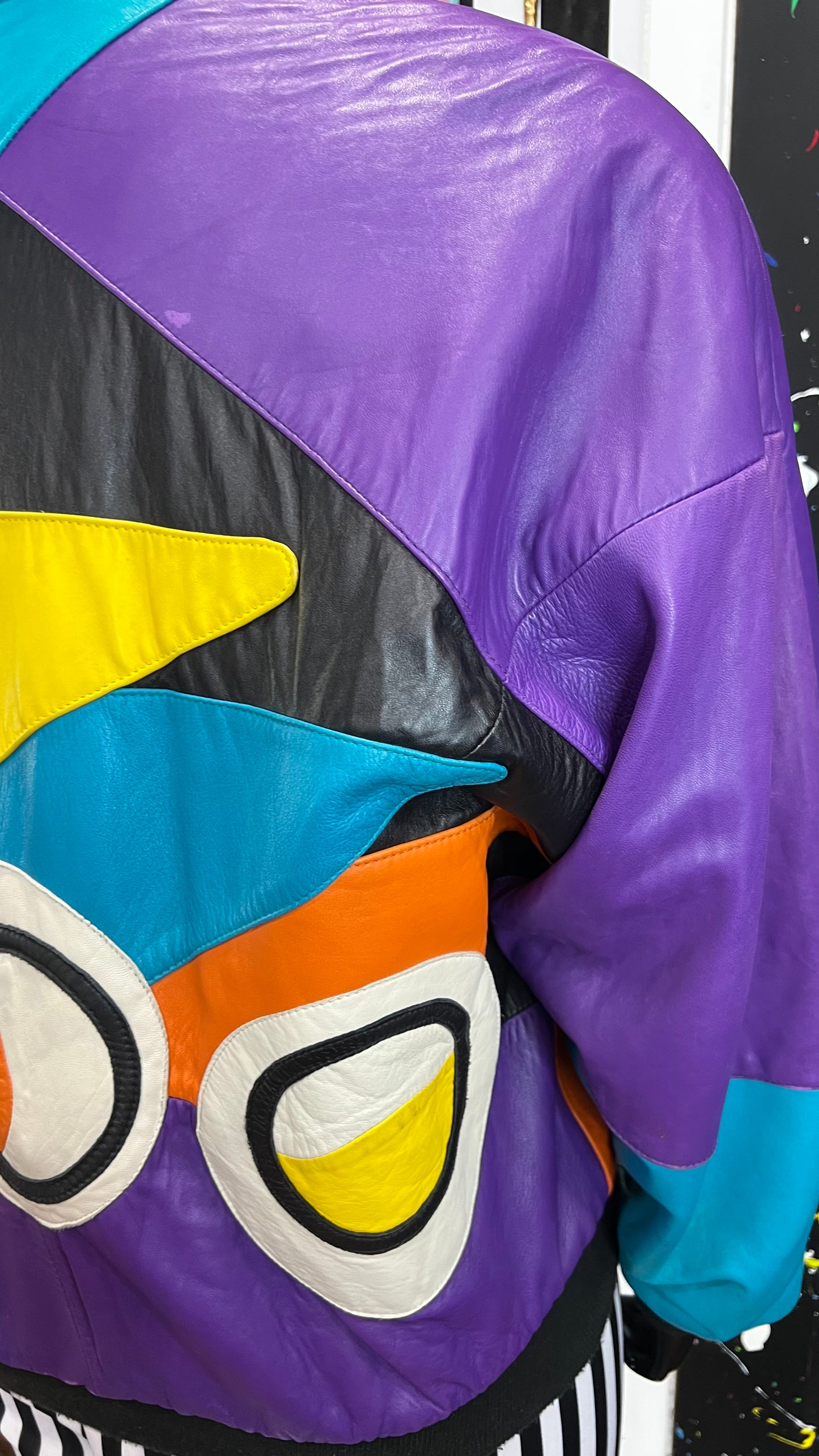 Vintage Genuine Leather Funky Bomber (22)
