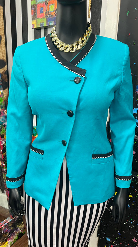 Vintage Color block Blazer (12)
