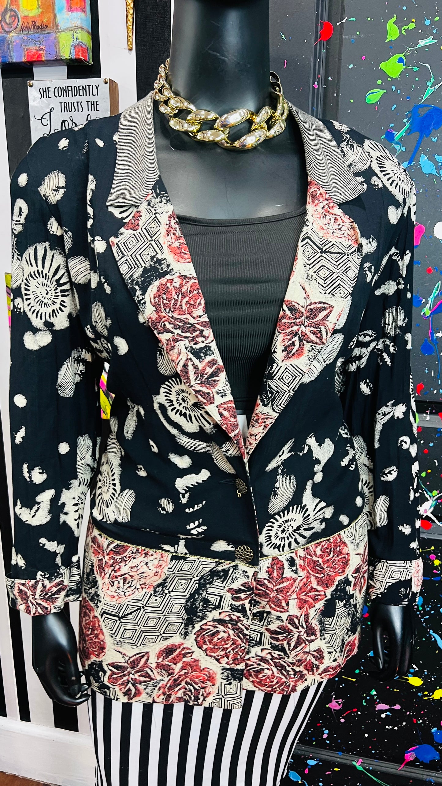 Vintage Carole Little Rayon Blazer (22)