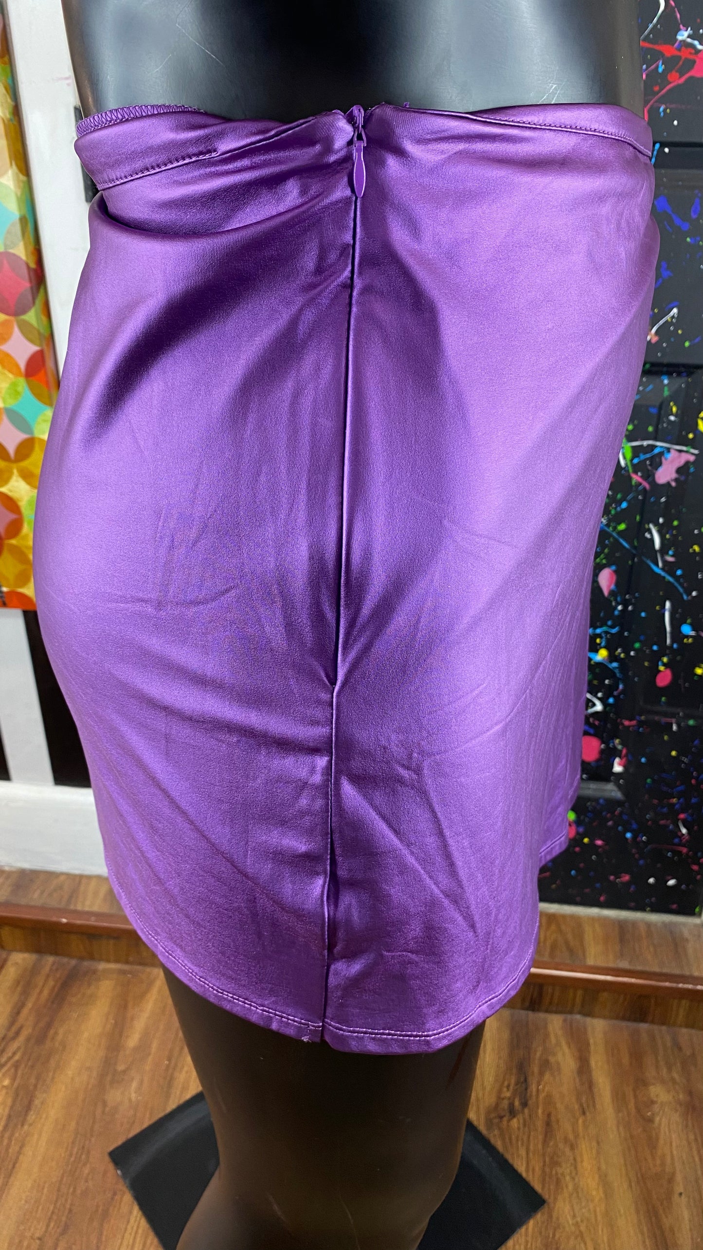 Purple Shining Skort Shorts