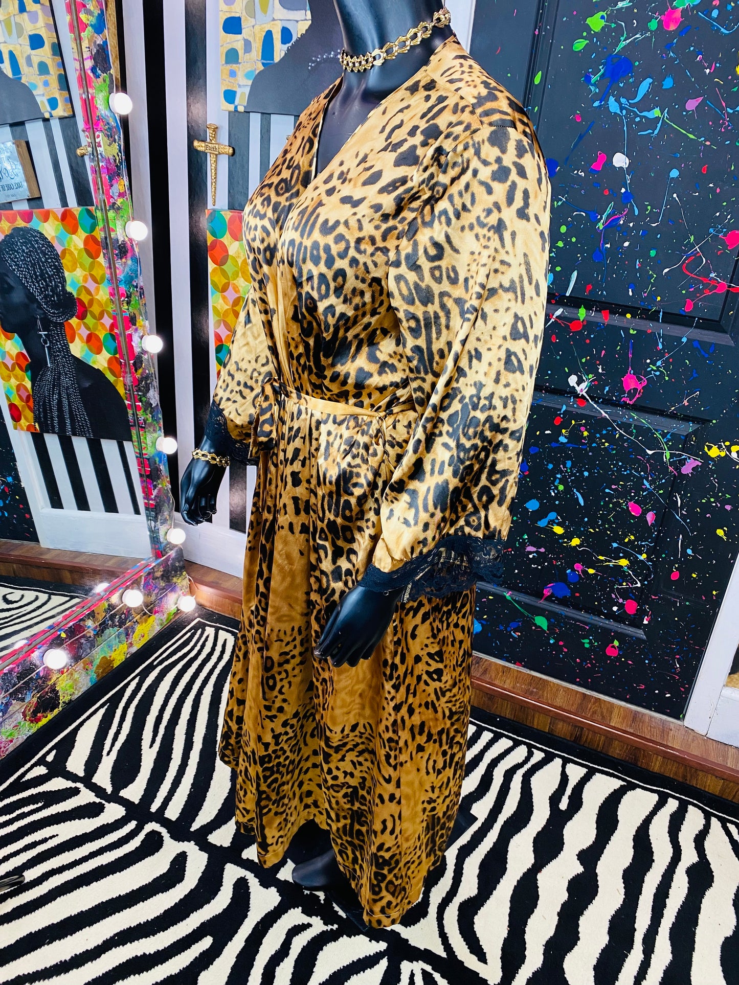Vintage Cheetah Print Robe/Duster