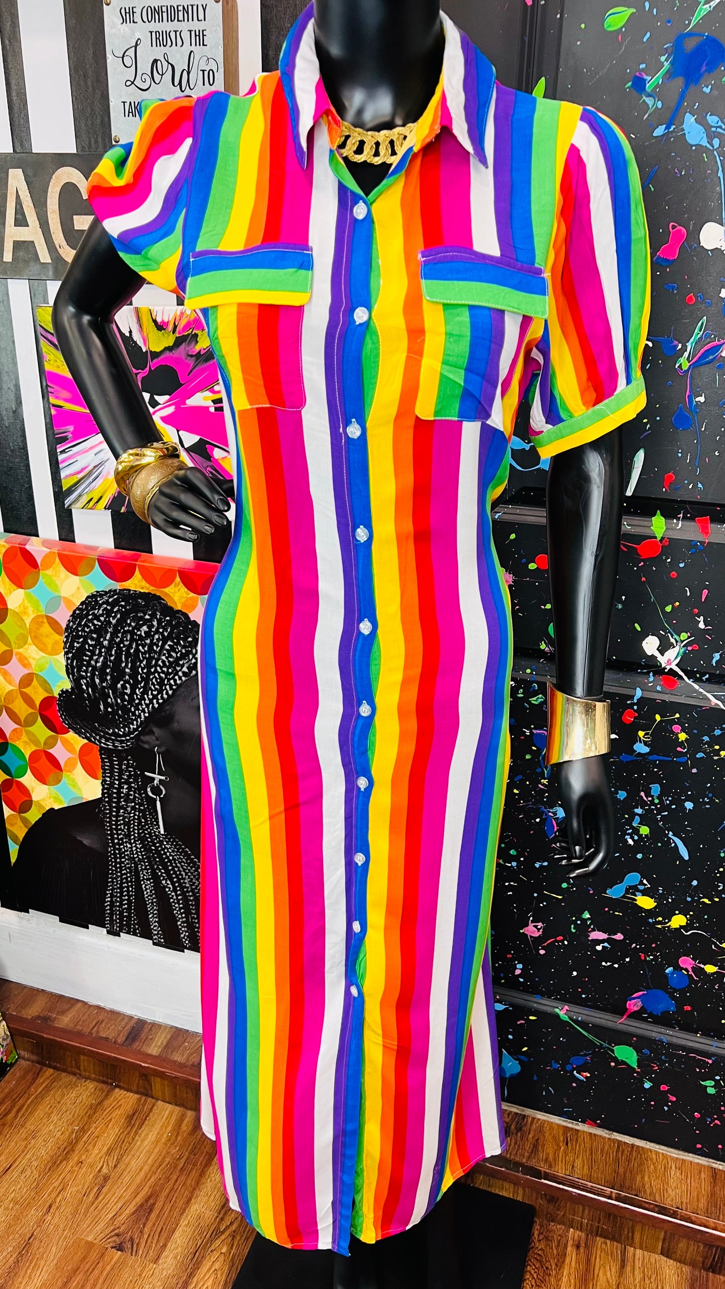 Rainbow Rayon Dress/Duster (12)