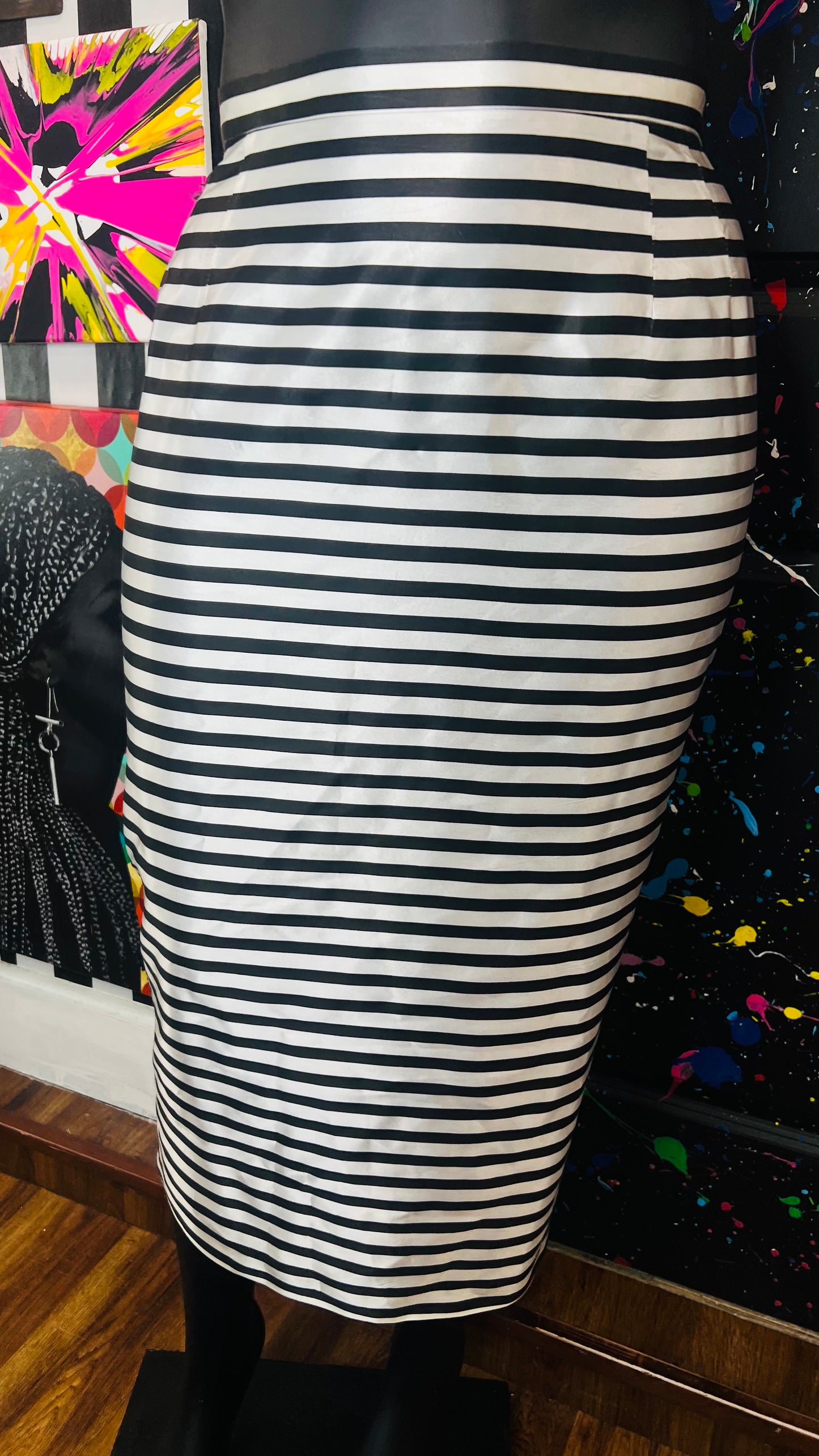 Vintage Striped Pencil Skirt (24)