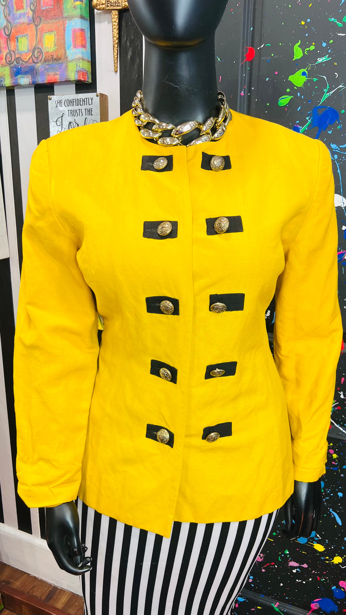 Vintage Mustard Yellow Blazer (18)