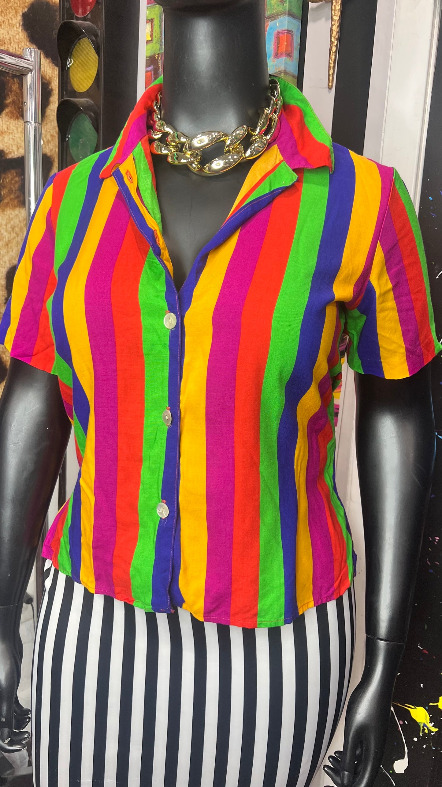 Vintage Rayon ‘Life Savers’ Blouse (12)