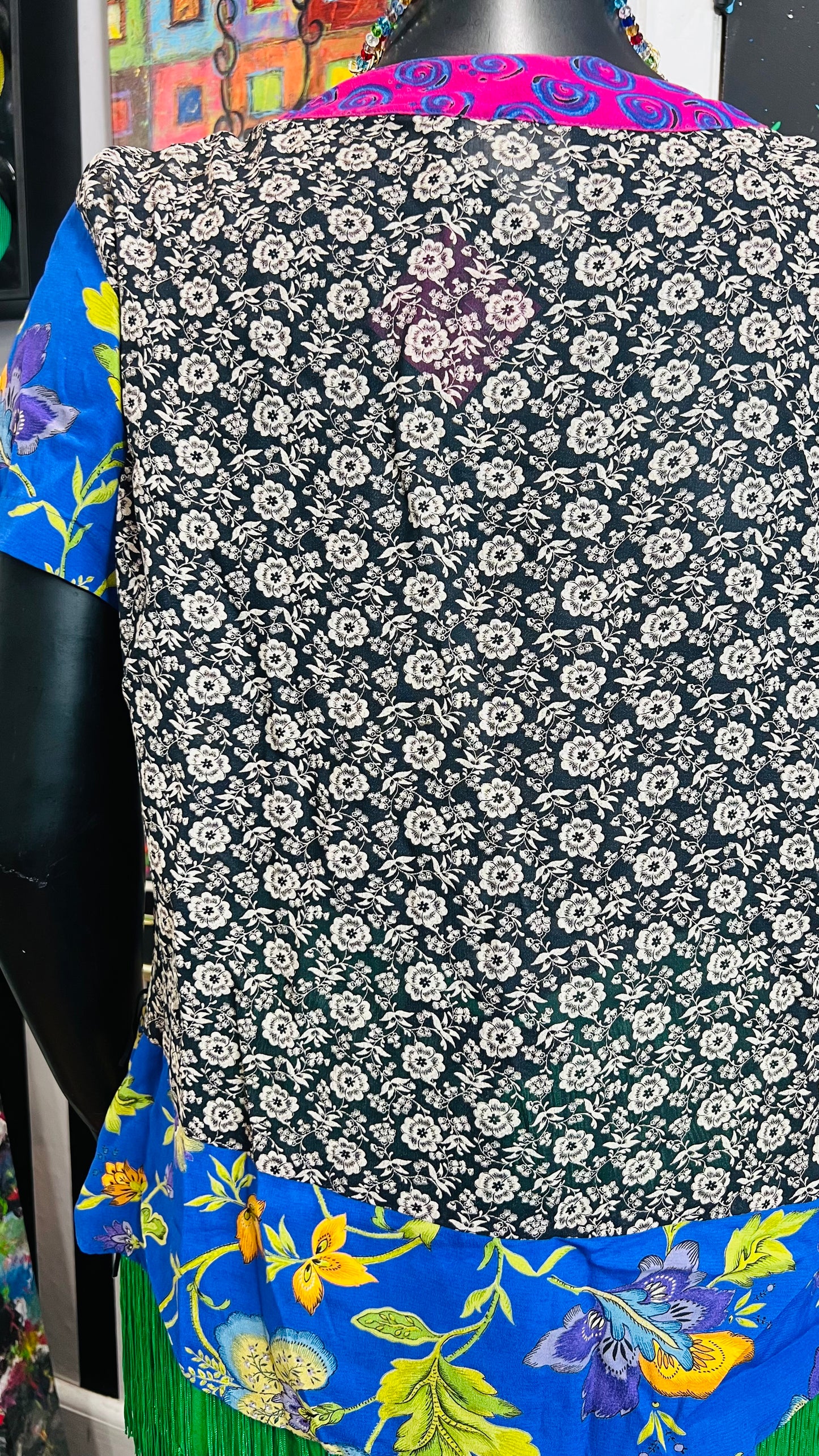 Vintage Carole Little Mix Print Blouse (14)