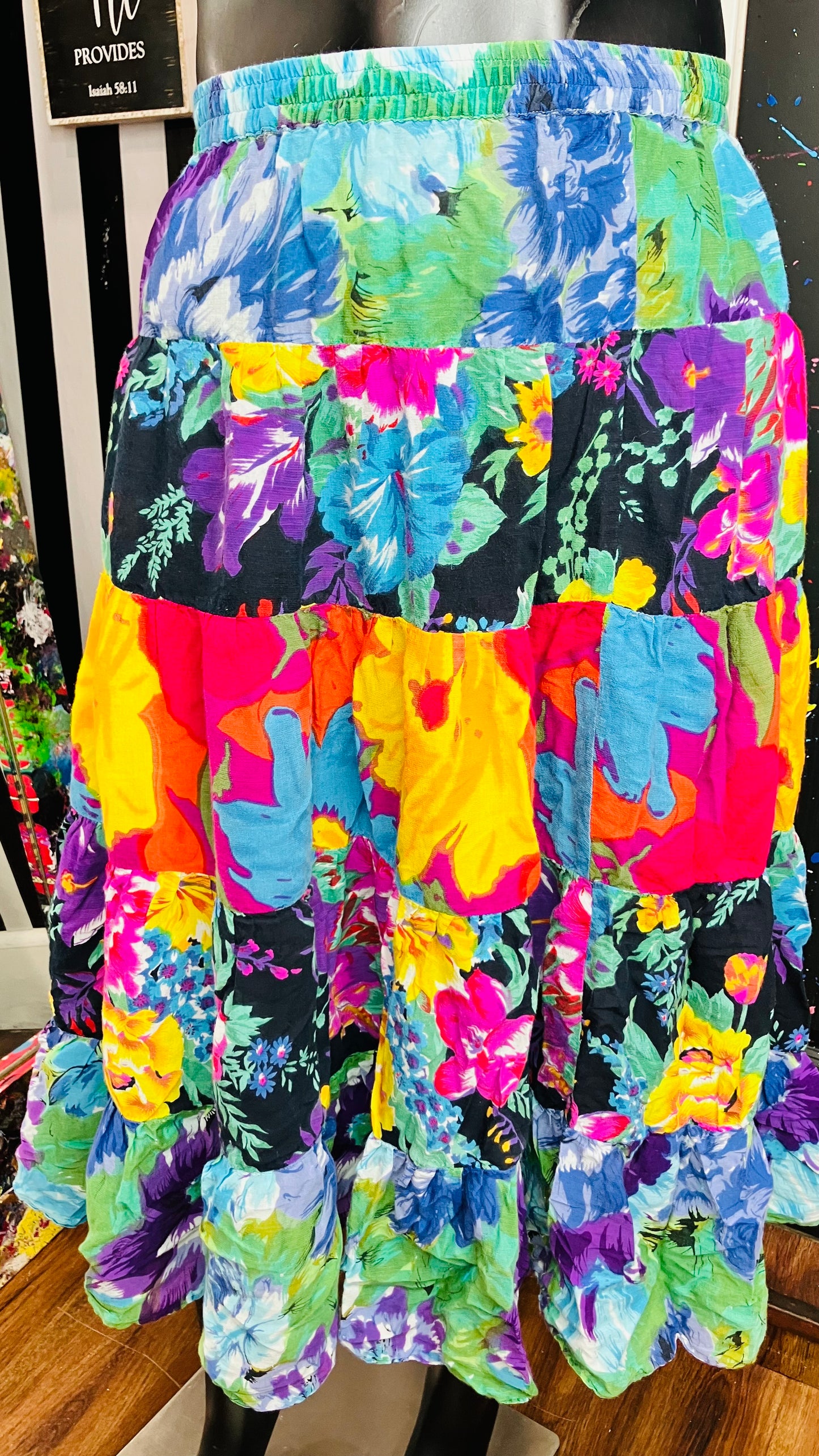 Vintage Patchwork Skirt (18W)