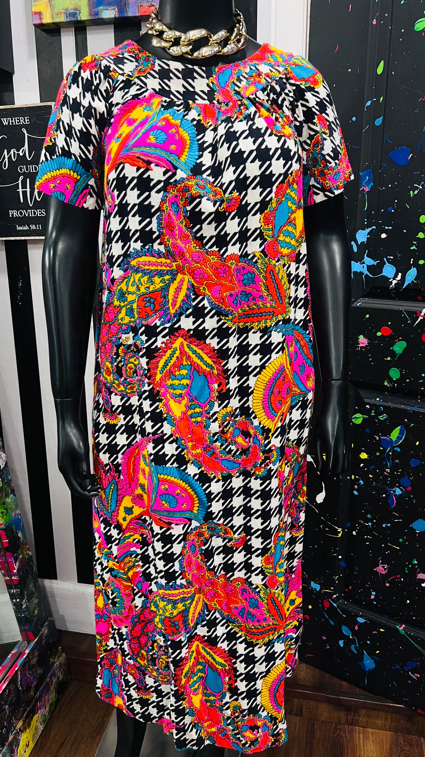 Vintage Paisley & Mix Print Dress (12)