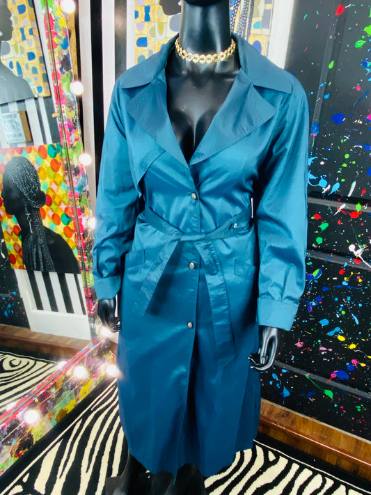 Vintage Teal Trench