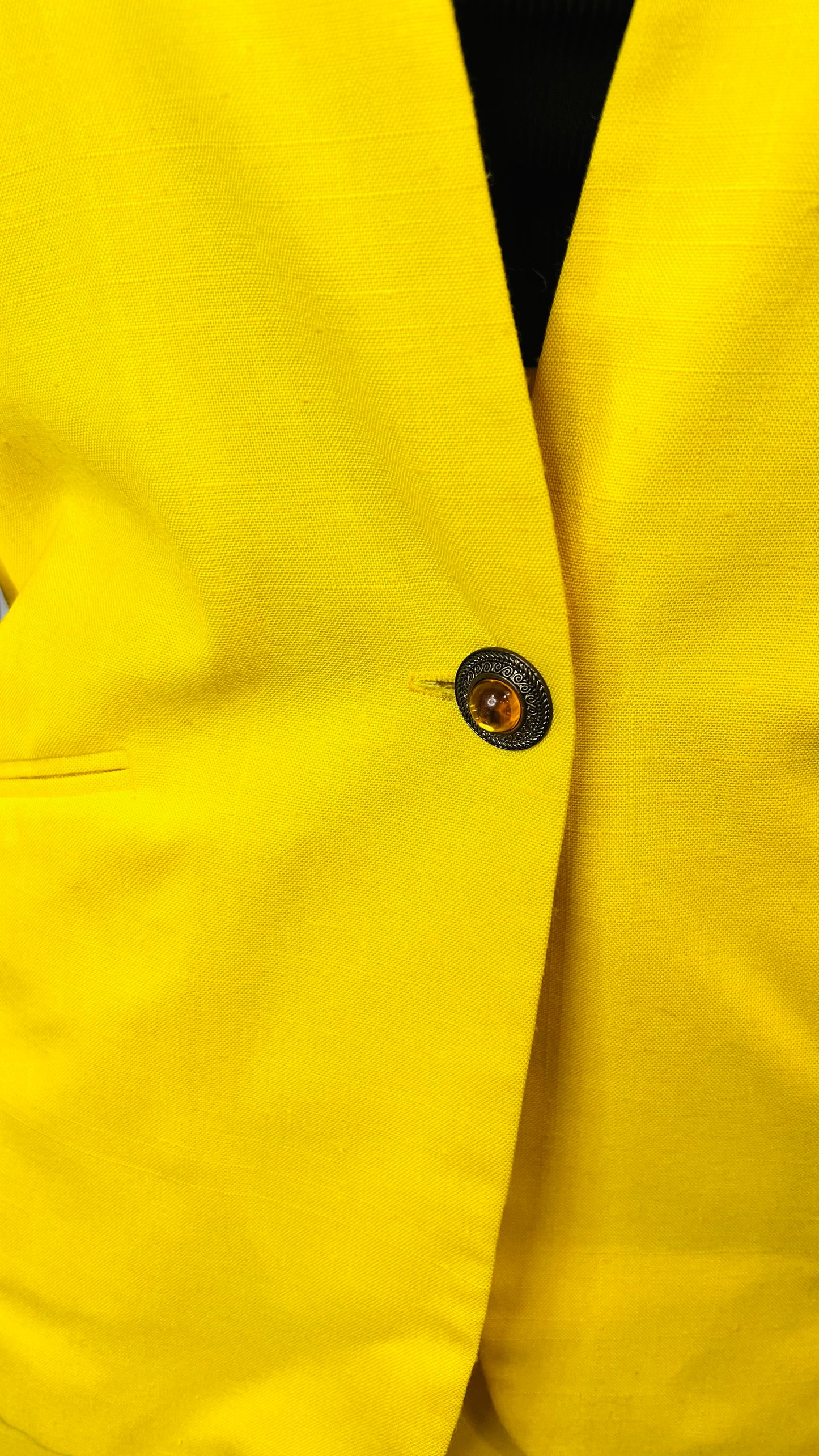 Vintage Yellow Jeweled Skirt Suit (12)