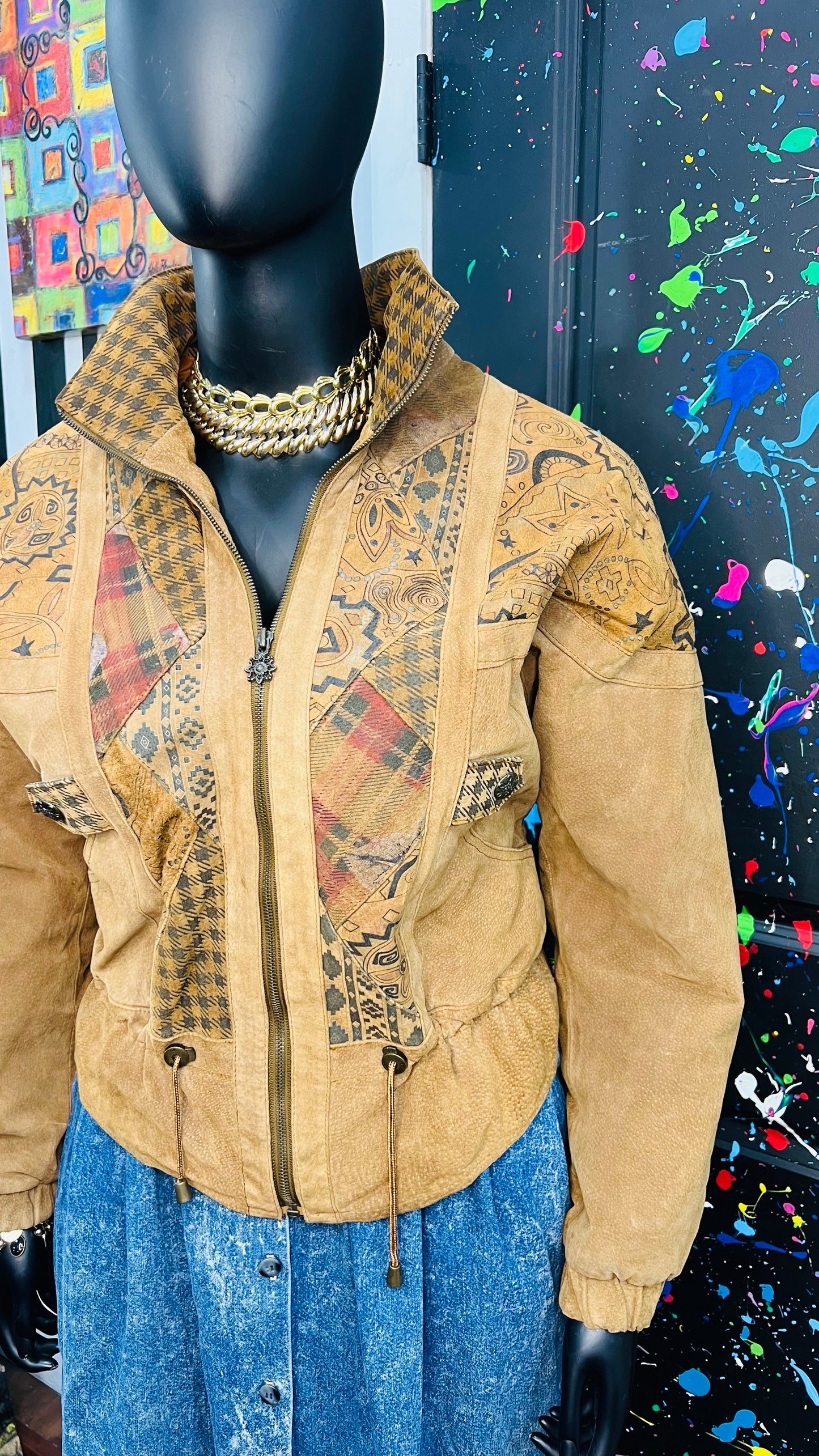 Vintage Winlit Genuine Leather Suede Jacket (18)