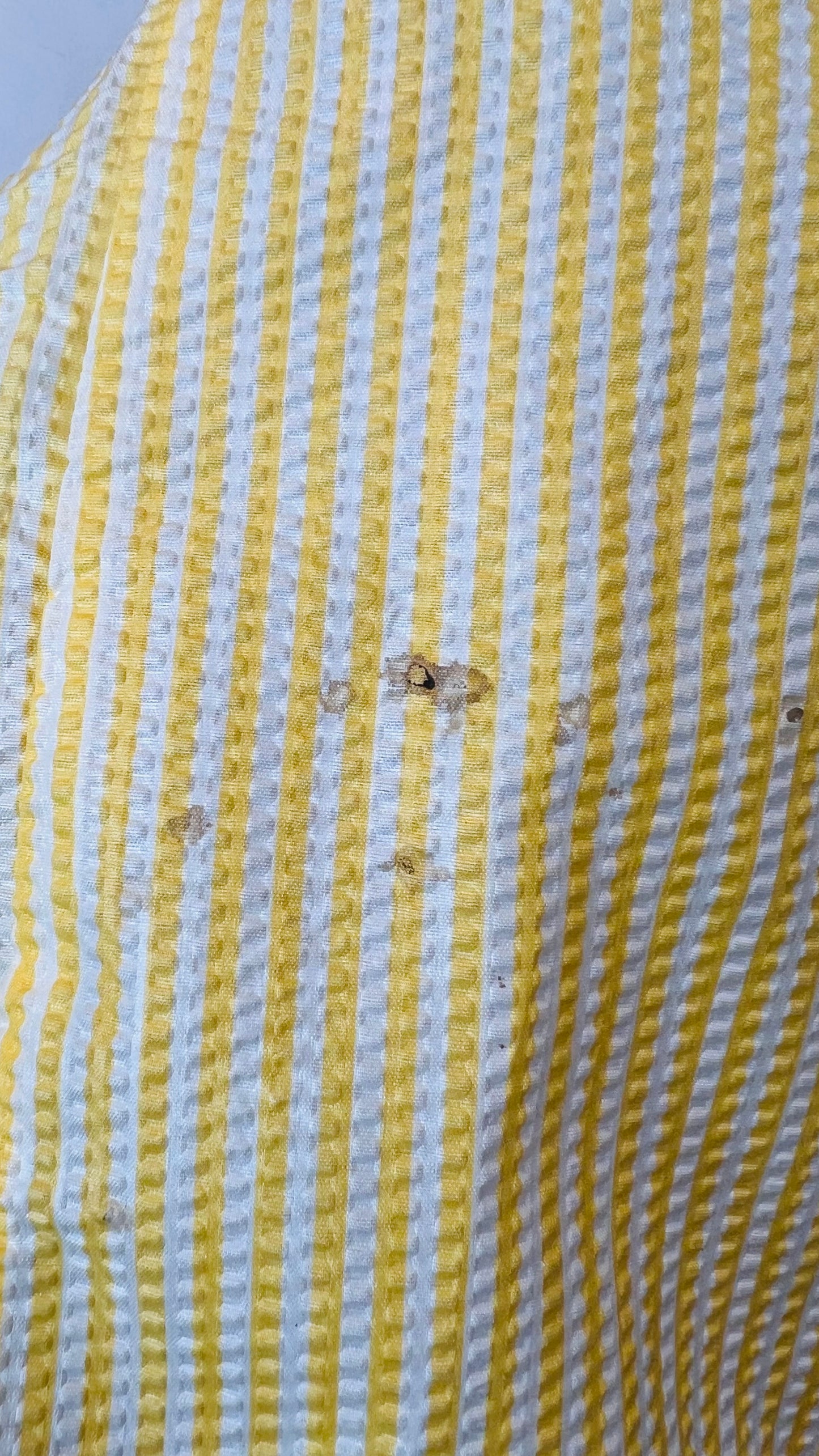 Vintage Yellow & White Striped Night Gown- Dead Stock New w/Tags (14)