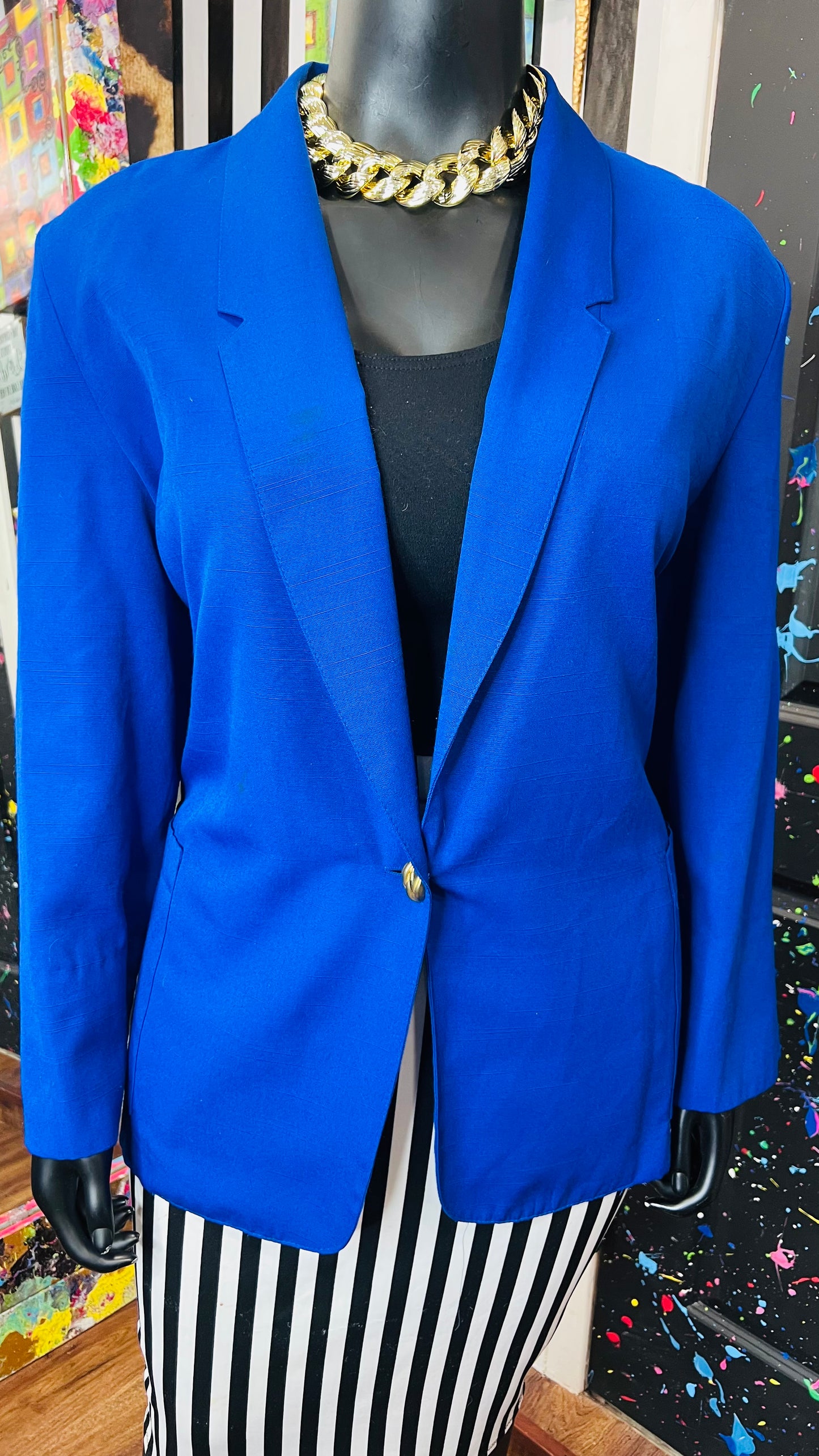 Vintage Blue Blazer (26W)