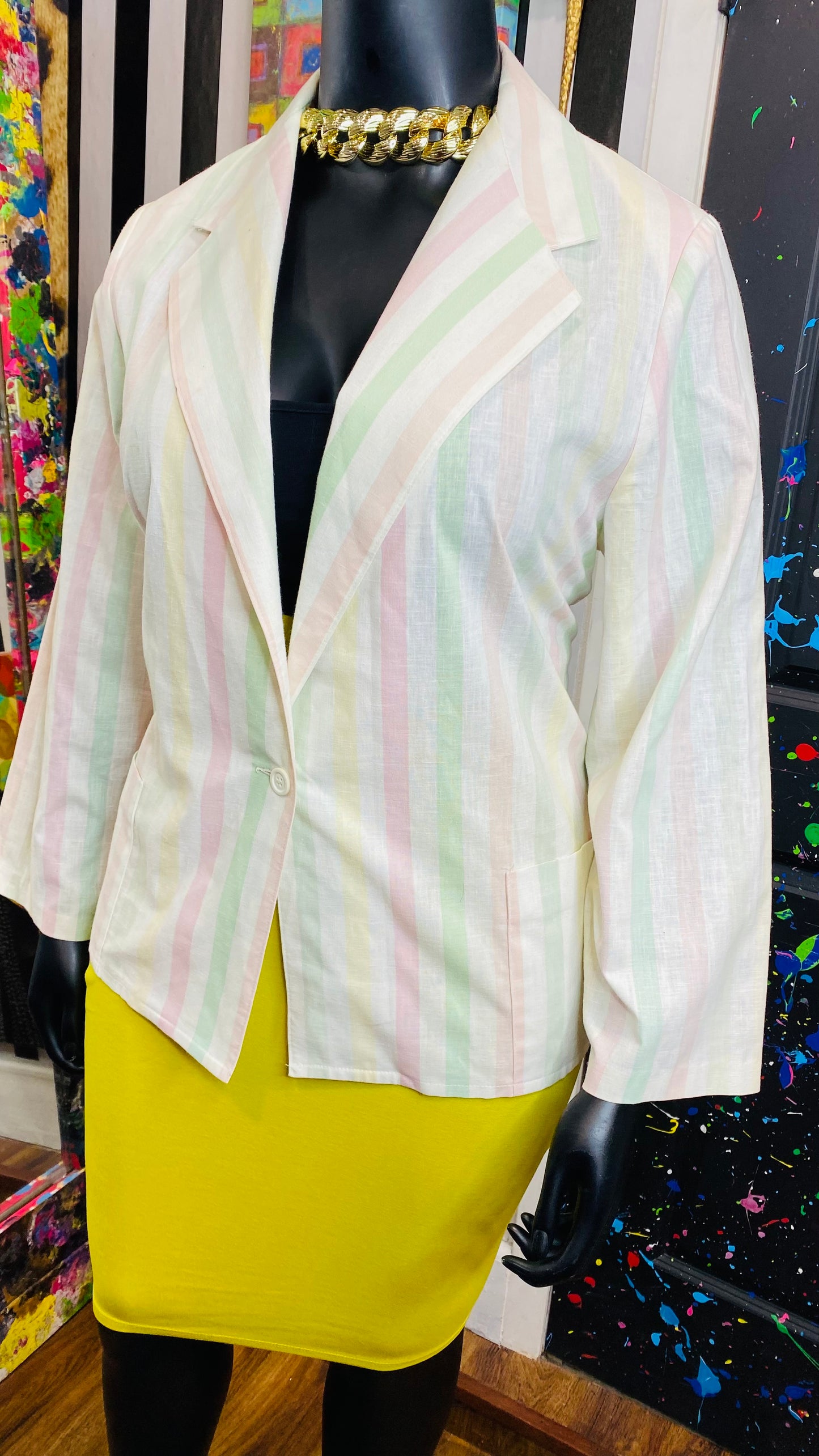 Vintage Pastel Striped Blazer (12)