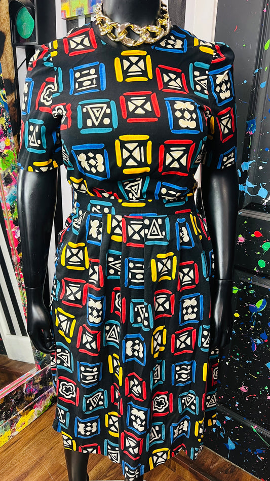 Vintage Rayon Tribal Skirt Set (18)