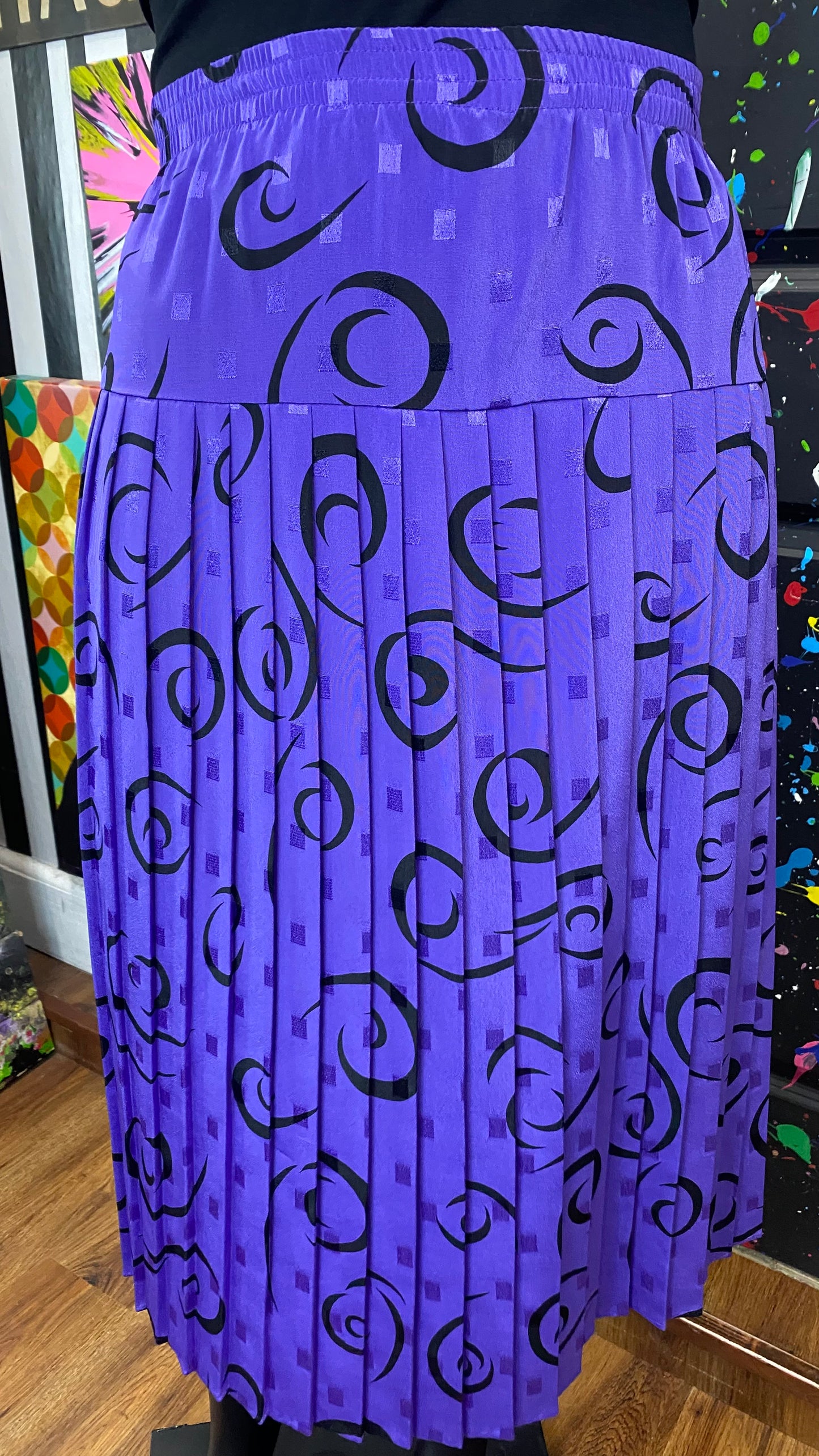 Vintage Purple & Black 80’s Skirt (24)