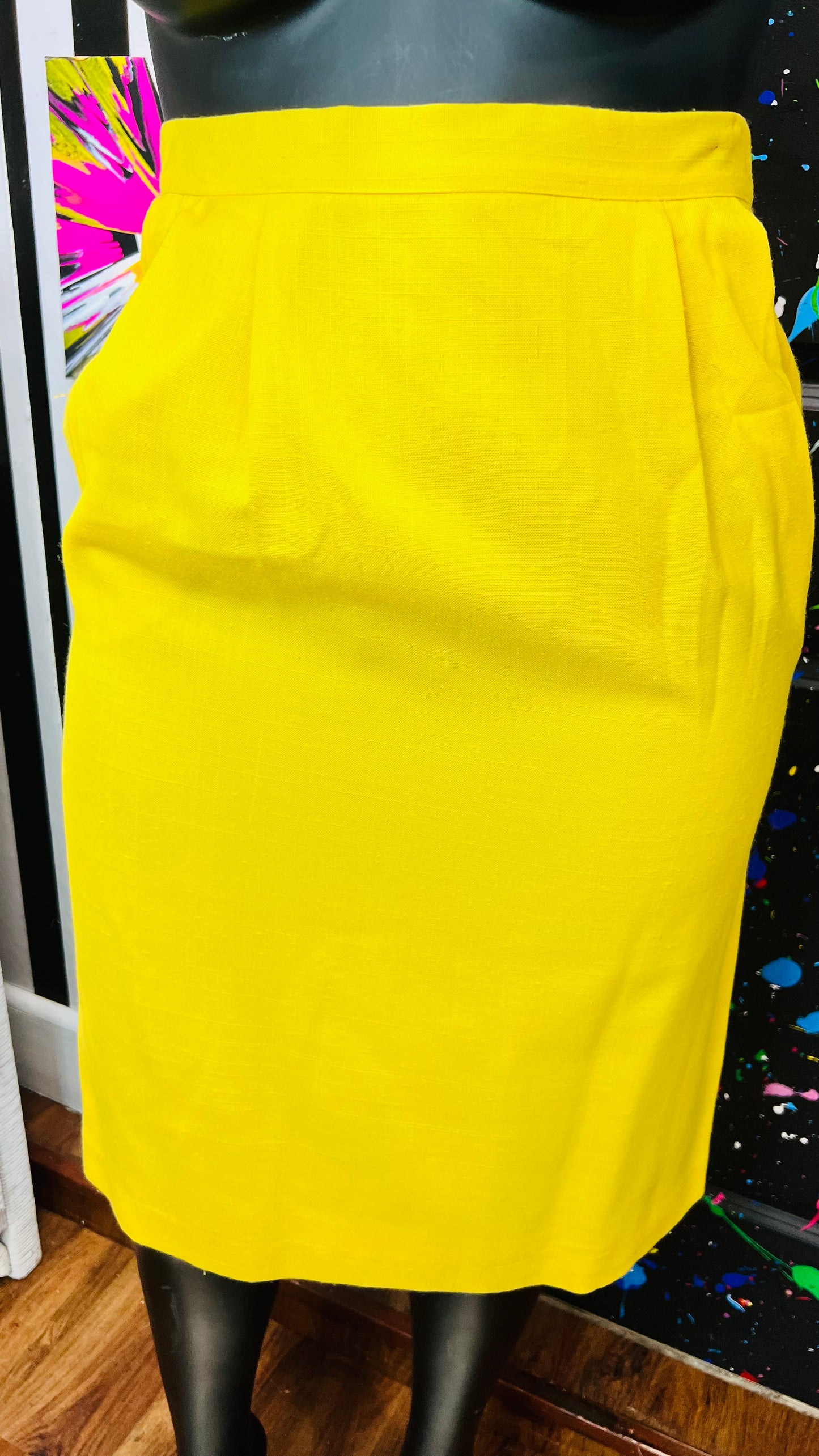 Vintage Yellow Jeweled Skirt Suit (12)