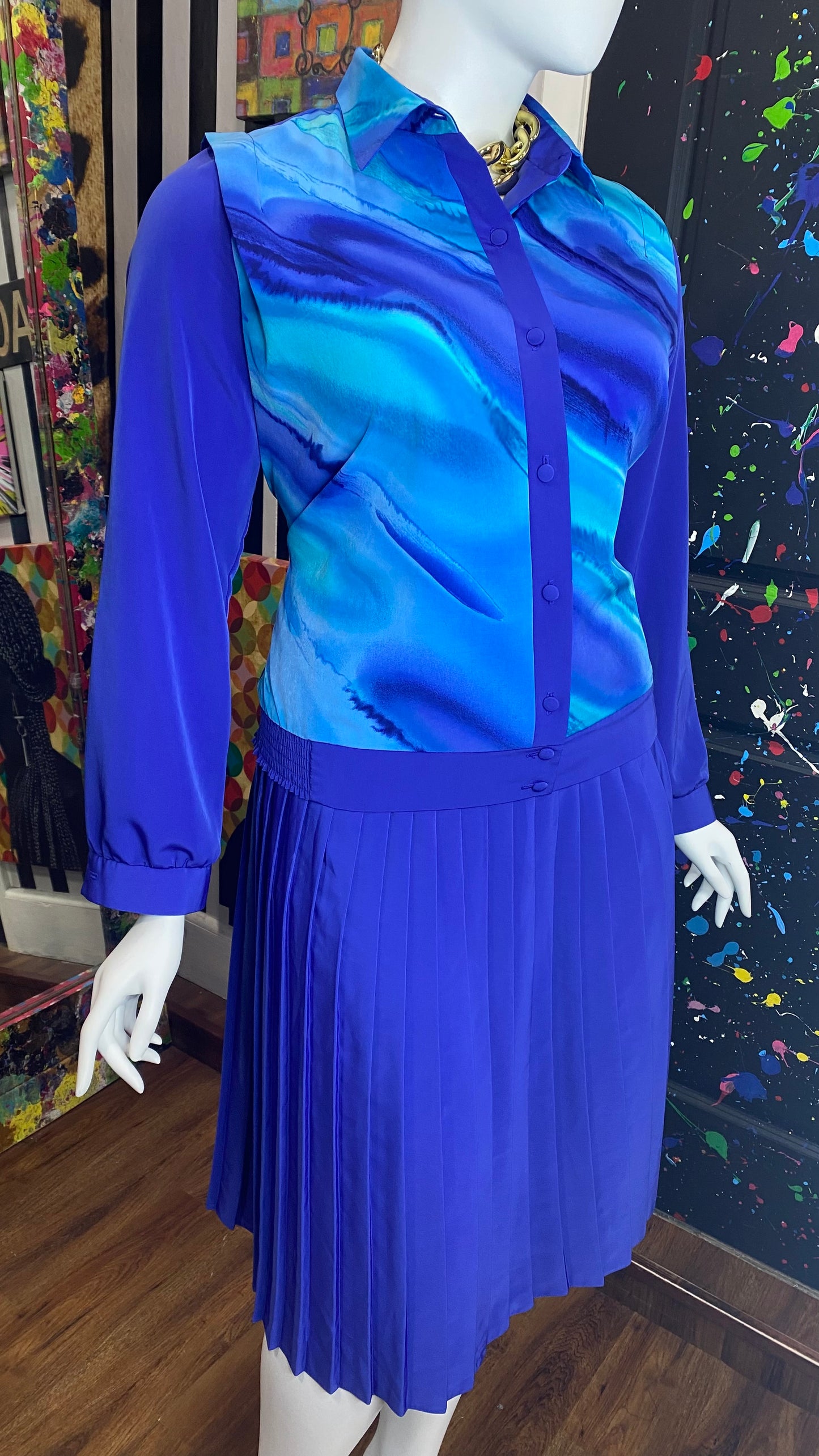 Vintage Pleated 90’s Skirt Set (16)