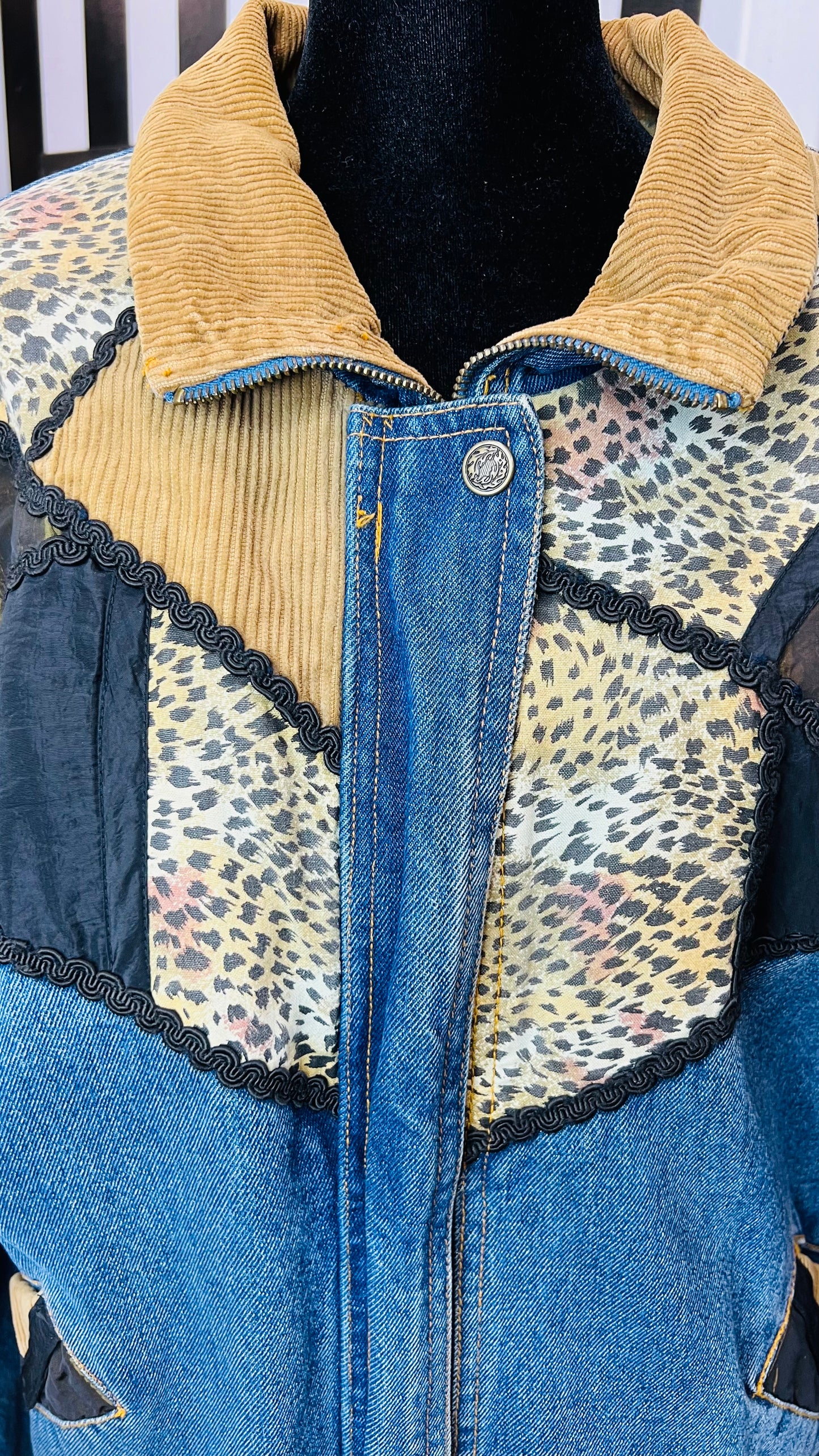 Vintage Denim & Animal Print Bomber (18)