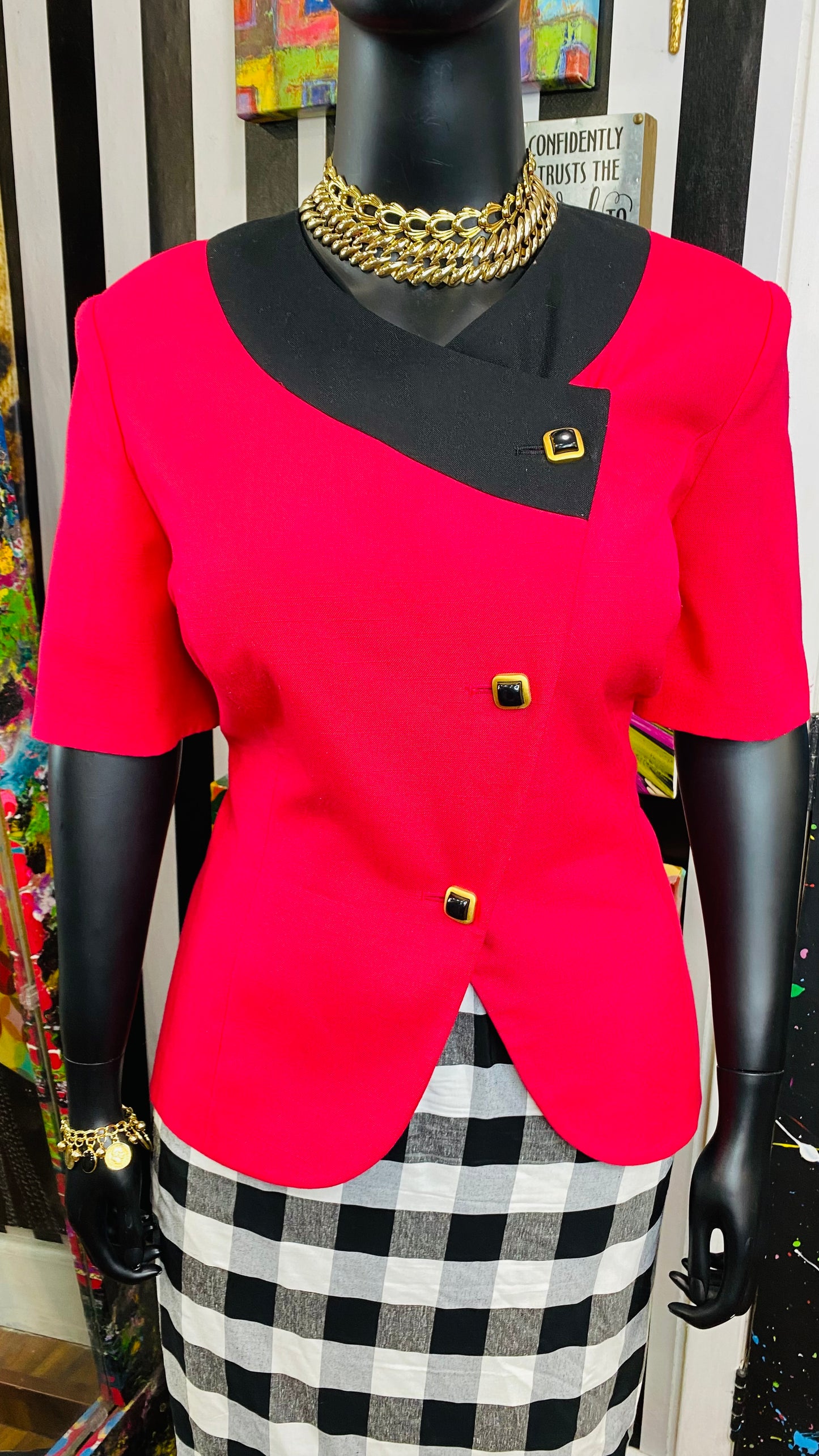 Vintage Fuchsia Kasper Blazer Blouse (18W)