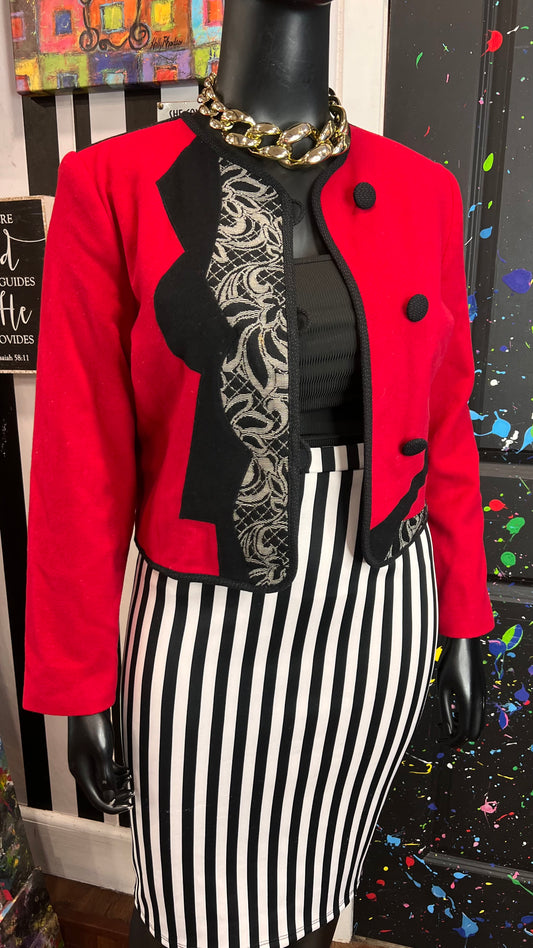 Vintage Canvas Backs Cropped Blazer (12)