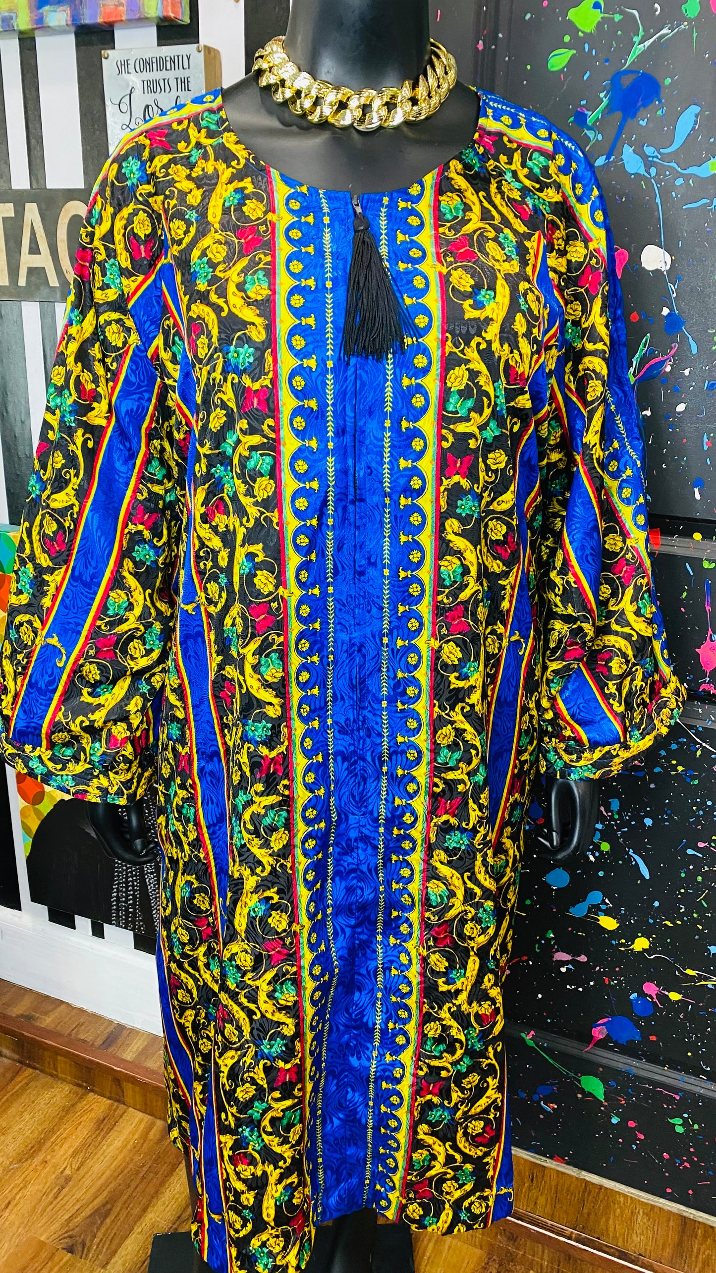 Vintage Tassle Zipper Gown (OS)