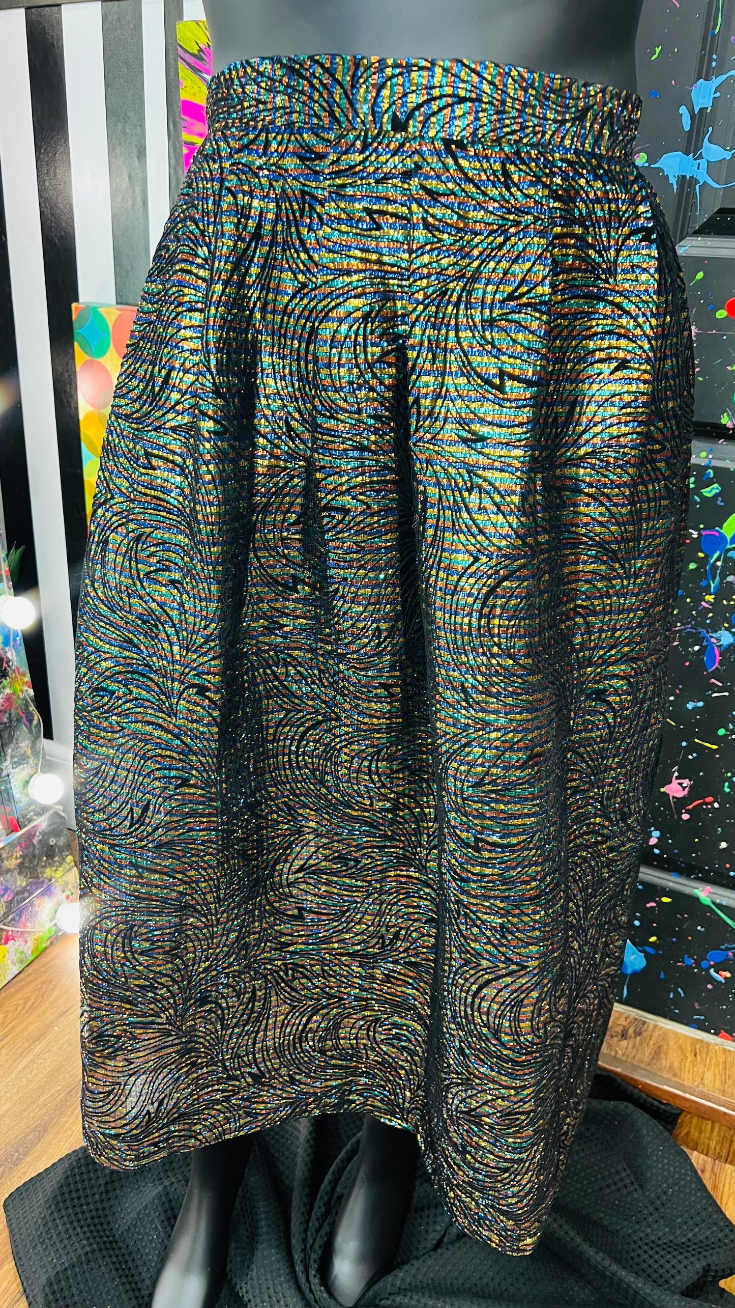 Vintage Shimmer Skirt w/ Pockets (20)