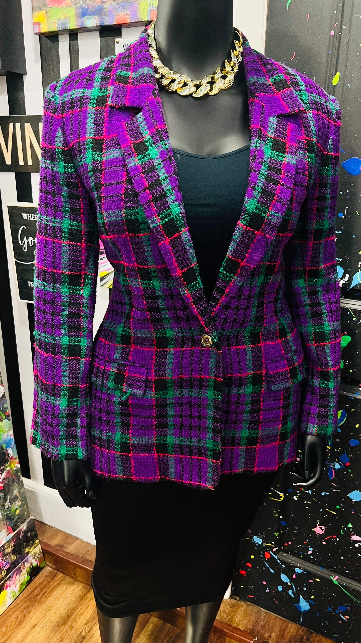 Vintage Plaid Blazer (16)