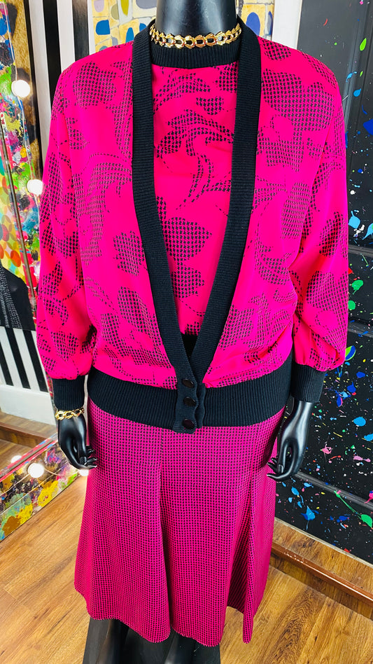 Black&Pink 3 piece Skirt Set