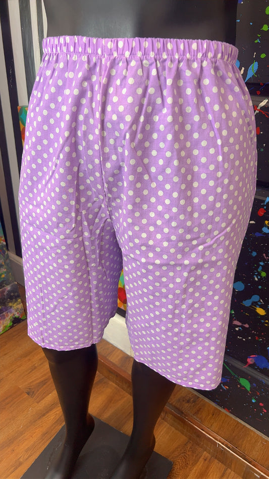 Vintage Cotton Purple & White Shorts (22)