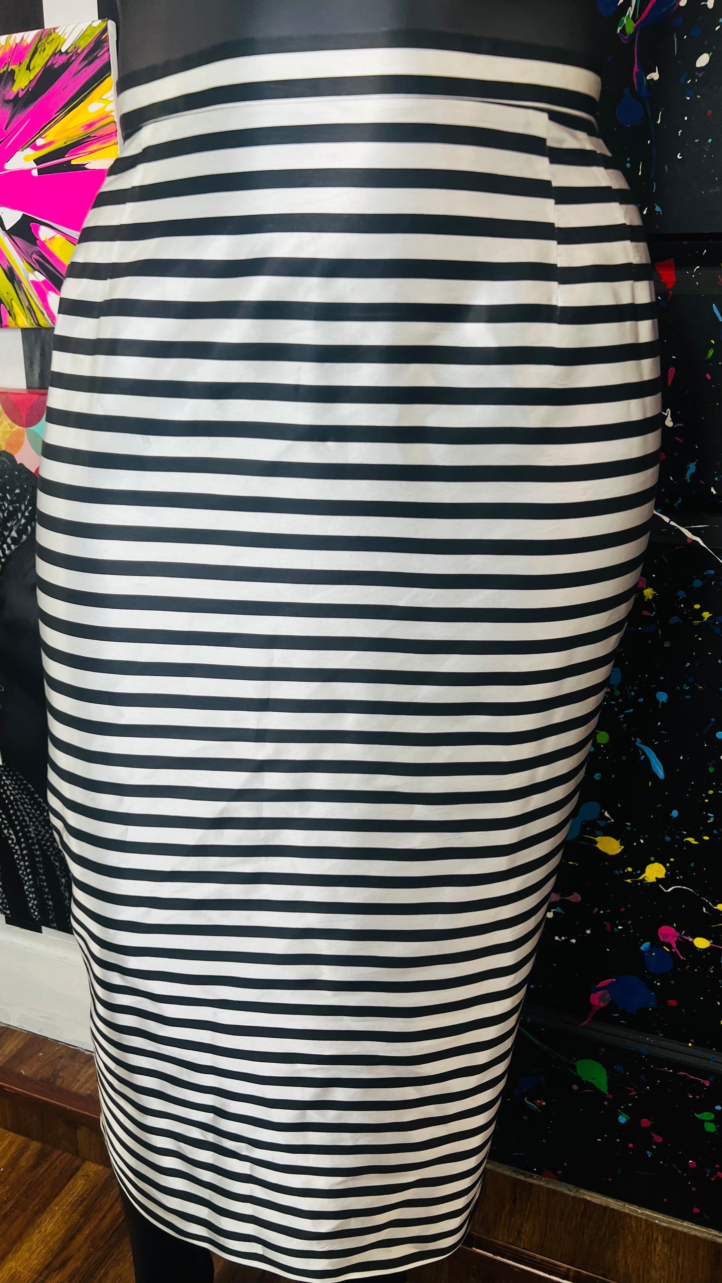 Vintage Striped Pencil Skirt (24)