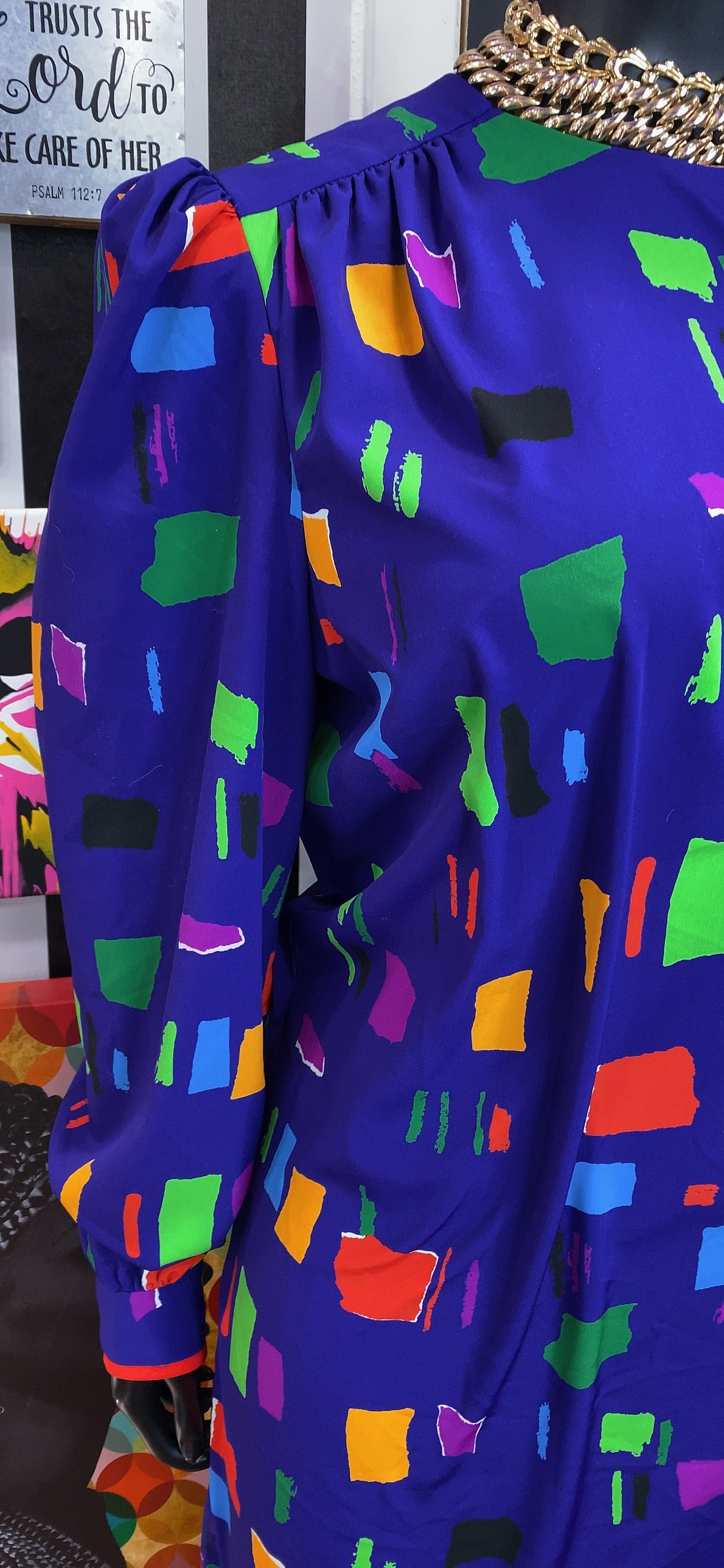 Vintage Purple 80’s ‘FUN’ Dress (20/22)