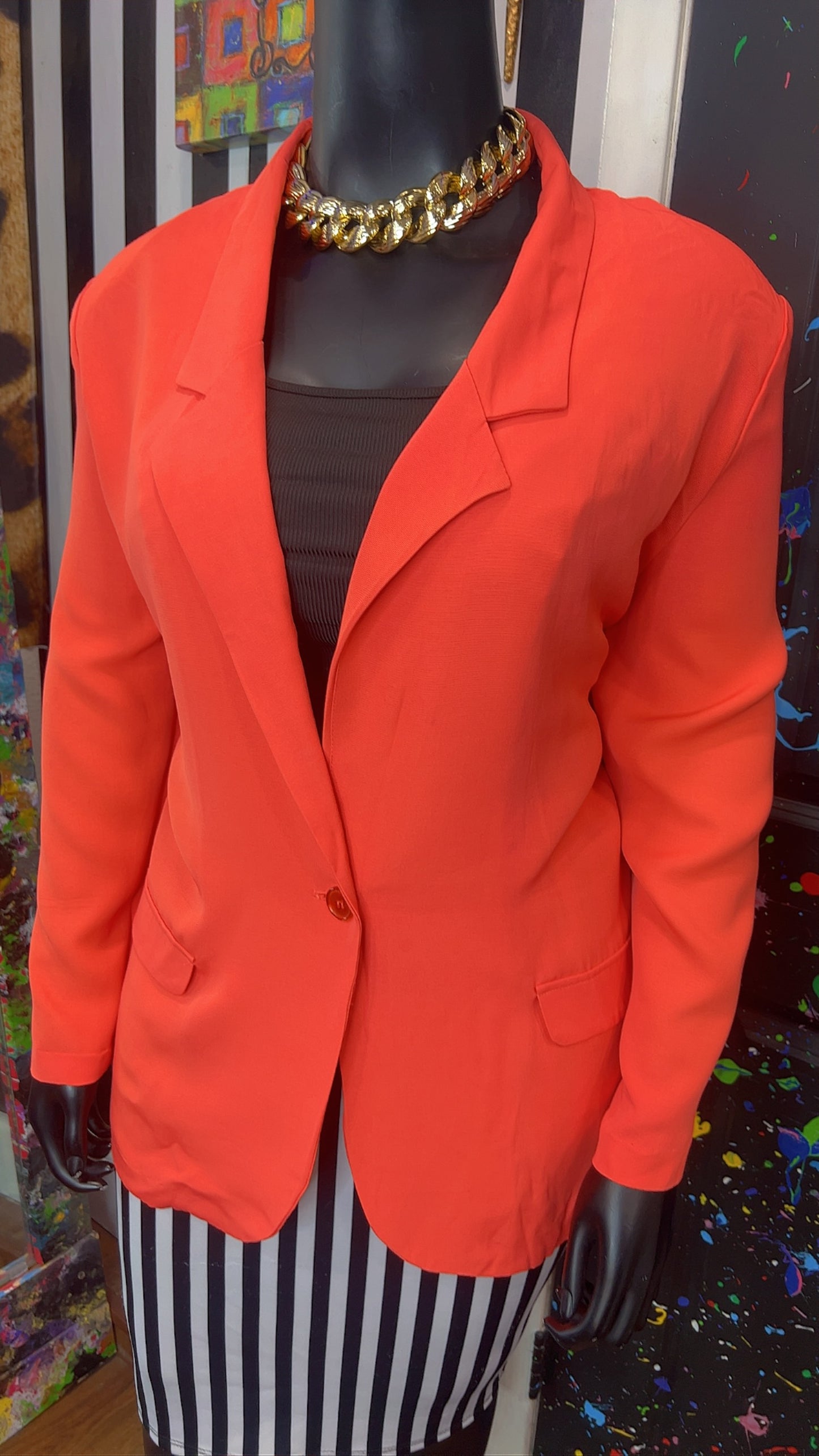 Vintage Salmon Colored Blazer (24)