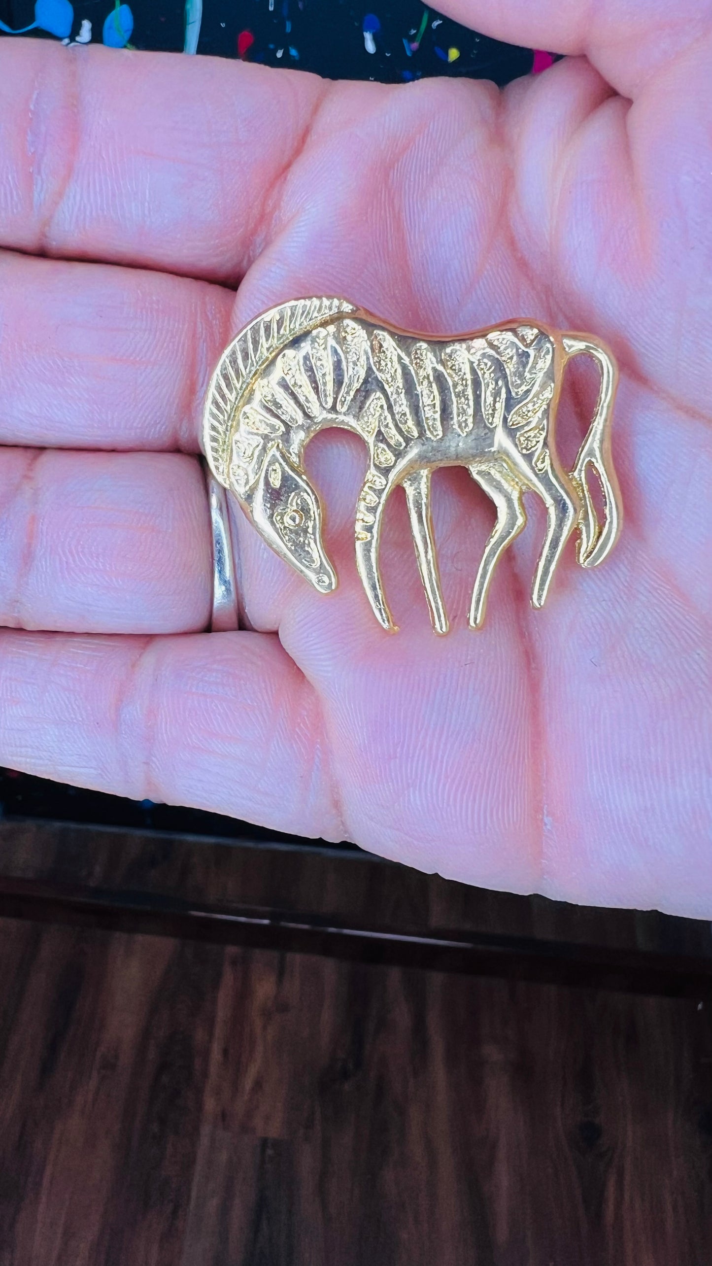 Vintage Zebra Brooch Pin