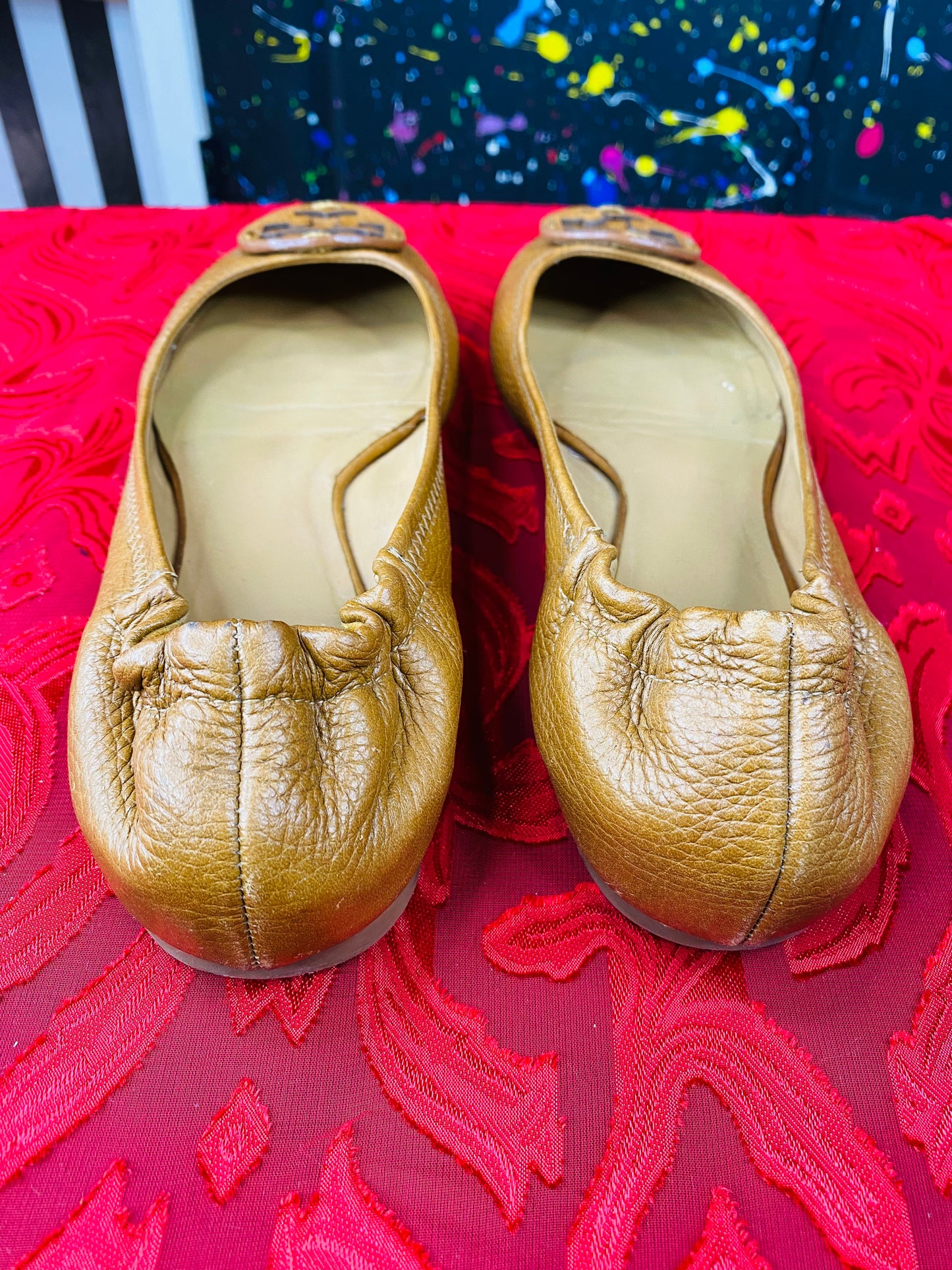 Tory Burch Genuine Leather Vintage Flats