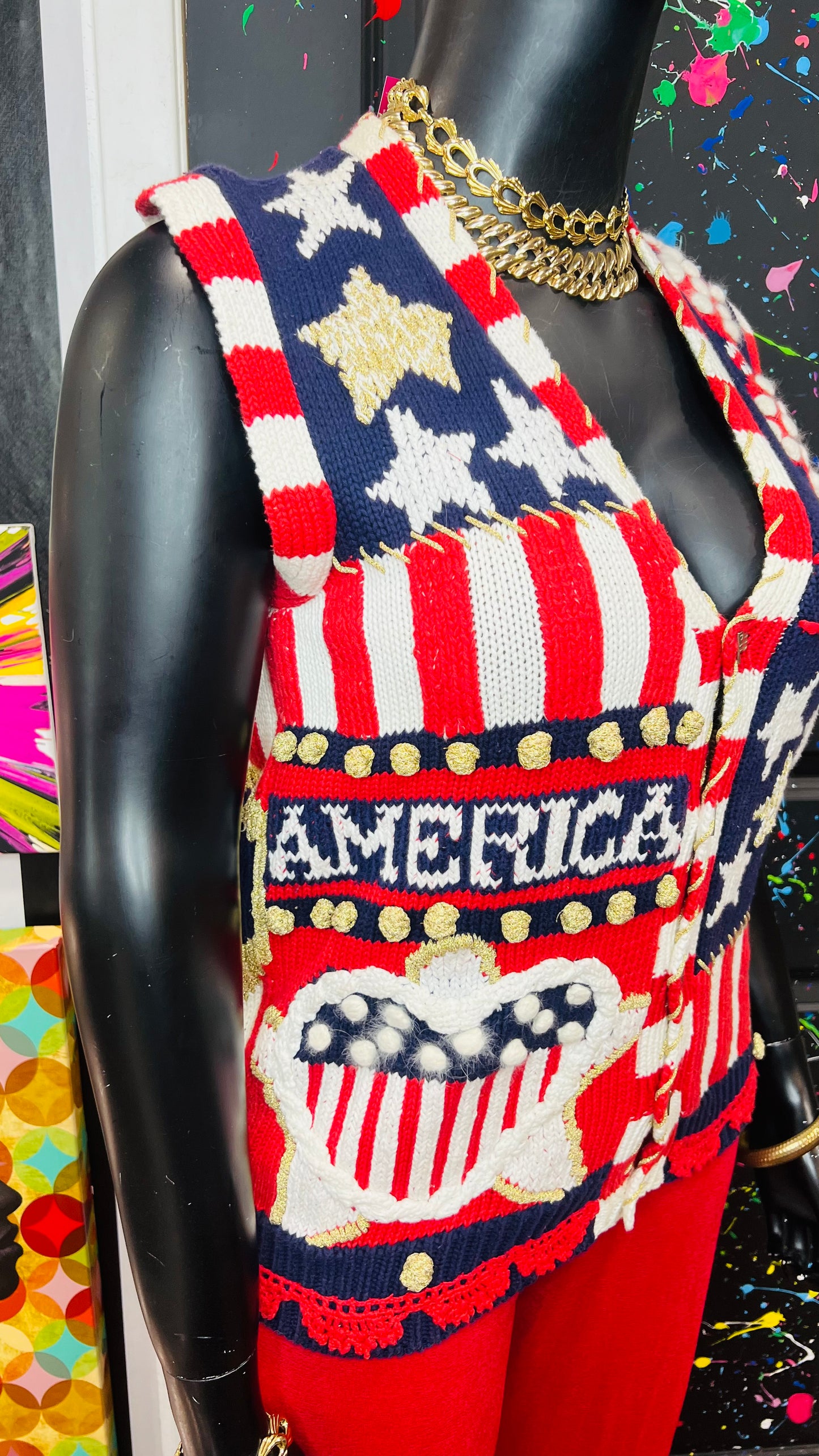 Vintage “America The Great” Knit Sweater