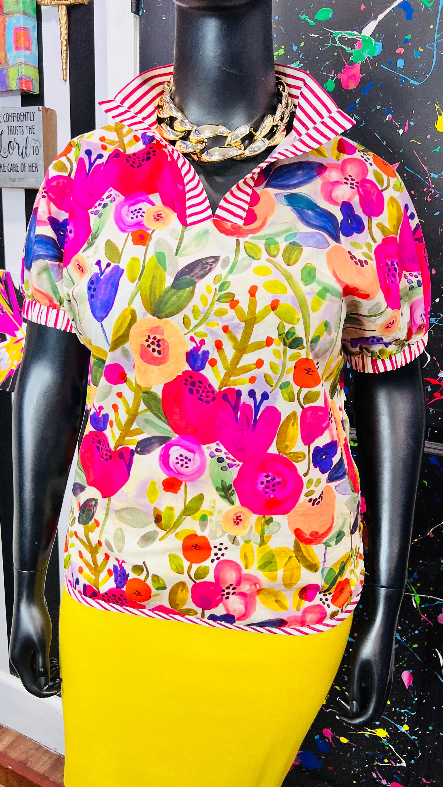 Vintage Mix Print Blouse (16)