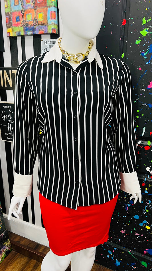 Vintage Jordan Striped Blouse (18)
